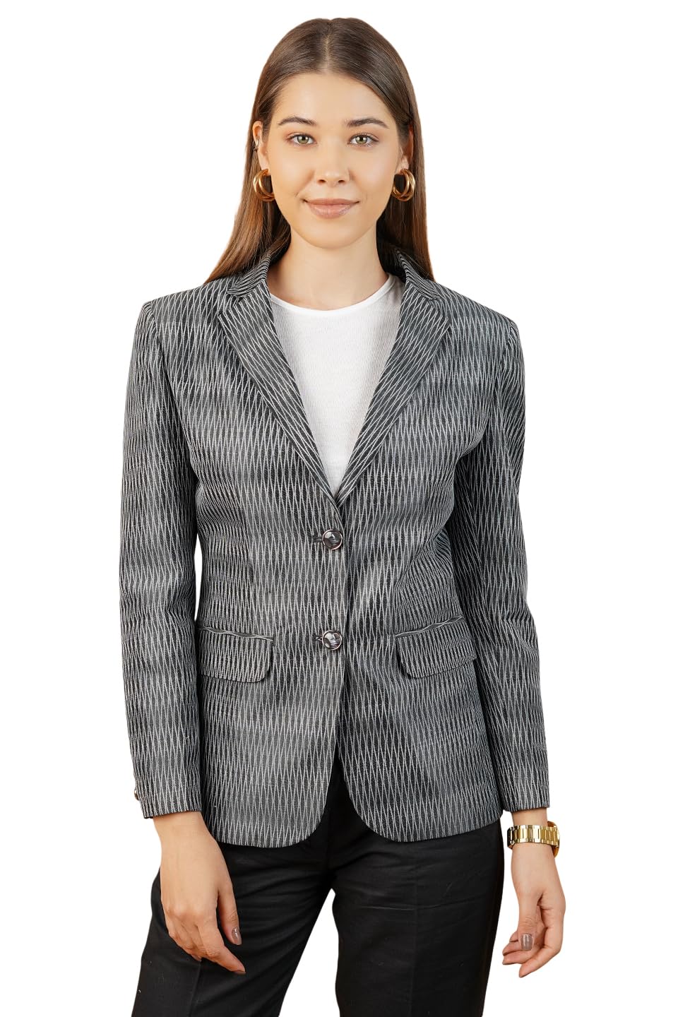 indophilia Women's Blazer Banarasi Rayon Cotton Blazer-picture-46