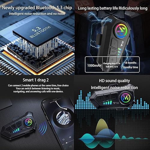 Miniatura 3 de Casco de motocicleta Bluetooth modular aprobado por DOT con visera doble, cara completa, abatible, integrado, cascos de motocicleta con visera