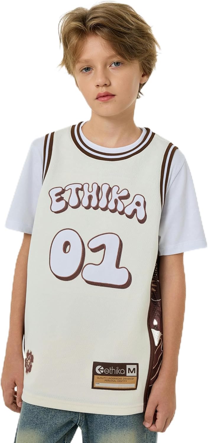 Ethika Boys Basketball Jersey | Island League (CRM,XL)