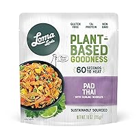 Vista 3 de Loma Linda - Paquetes completos de solución de comida a base de plantas (Pad Thai con fideos Konjac (10 onzas), paquete de 6)