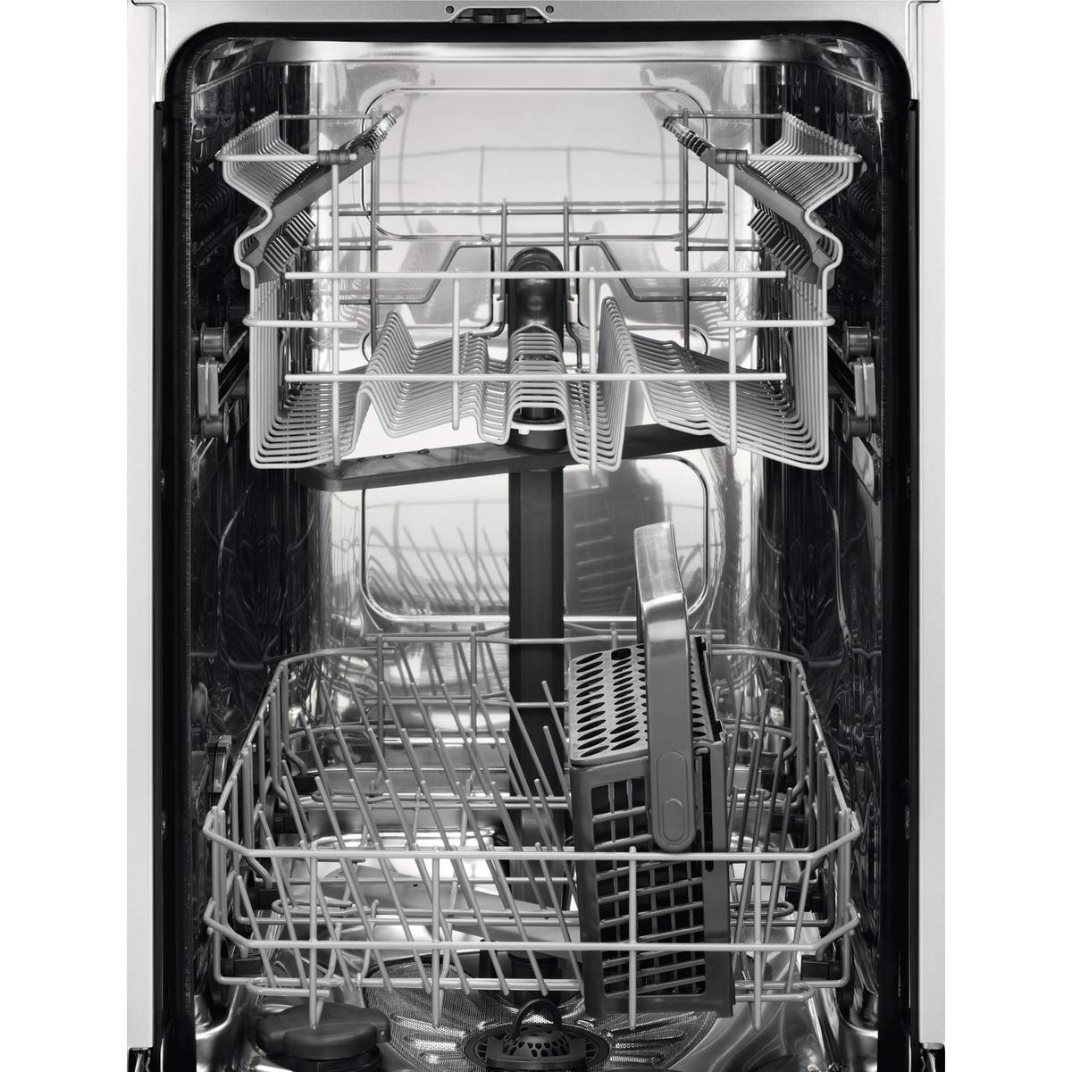 Zanussi ZDS12002WA Lave-vaisselle AirDry 9 couverts Classe A+ Déconnexion automatique 6 programmes à 3 températures Programme rapide en 30 min Intensif à 70o 51 dBA Blanc 45 cm