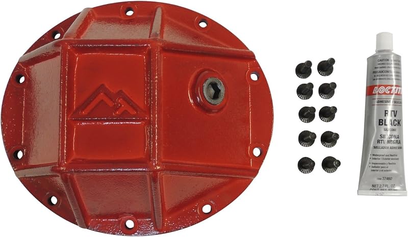 Tampa do diferencial traseiro HD RT Off-Road Crown Automotive RT20025 vermelha