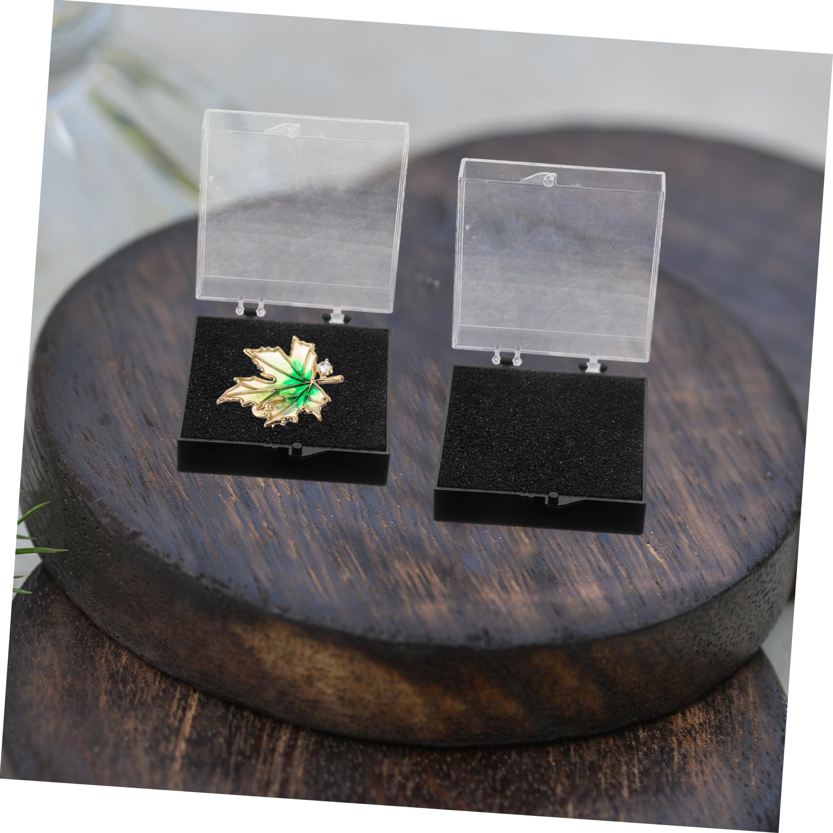 30pezzi Trasparenti Per Badges e Organizzatore Scatole Con Base Per e Accessori Dimensioni Protezione e Presentazione Per Personale e Negozi