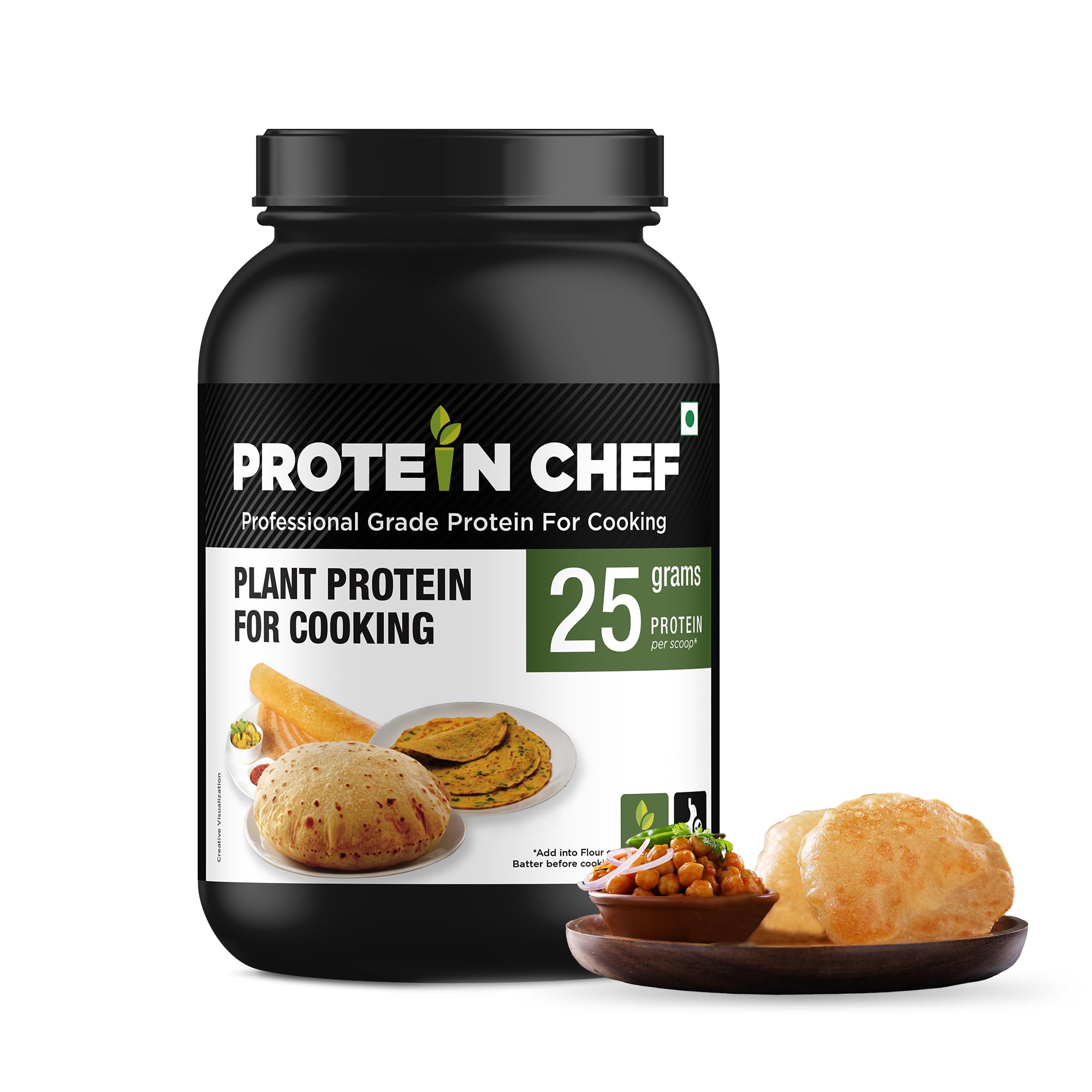 Protein Chef Pro Protein For Cooking | Professional Grade Cookable Protein | 25g Unflavoured Vegan Plant Protein | Complete Amino Acids For Athletes and Bodybuilders | Easily Digestible (500g)