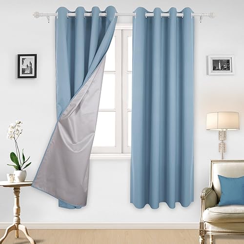 Sky Blue Curtains Amazon Co Uk