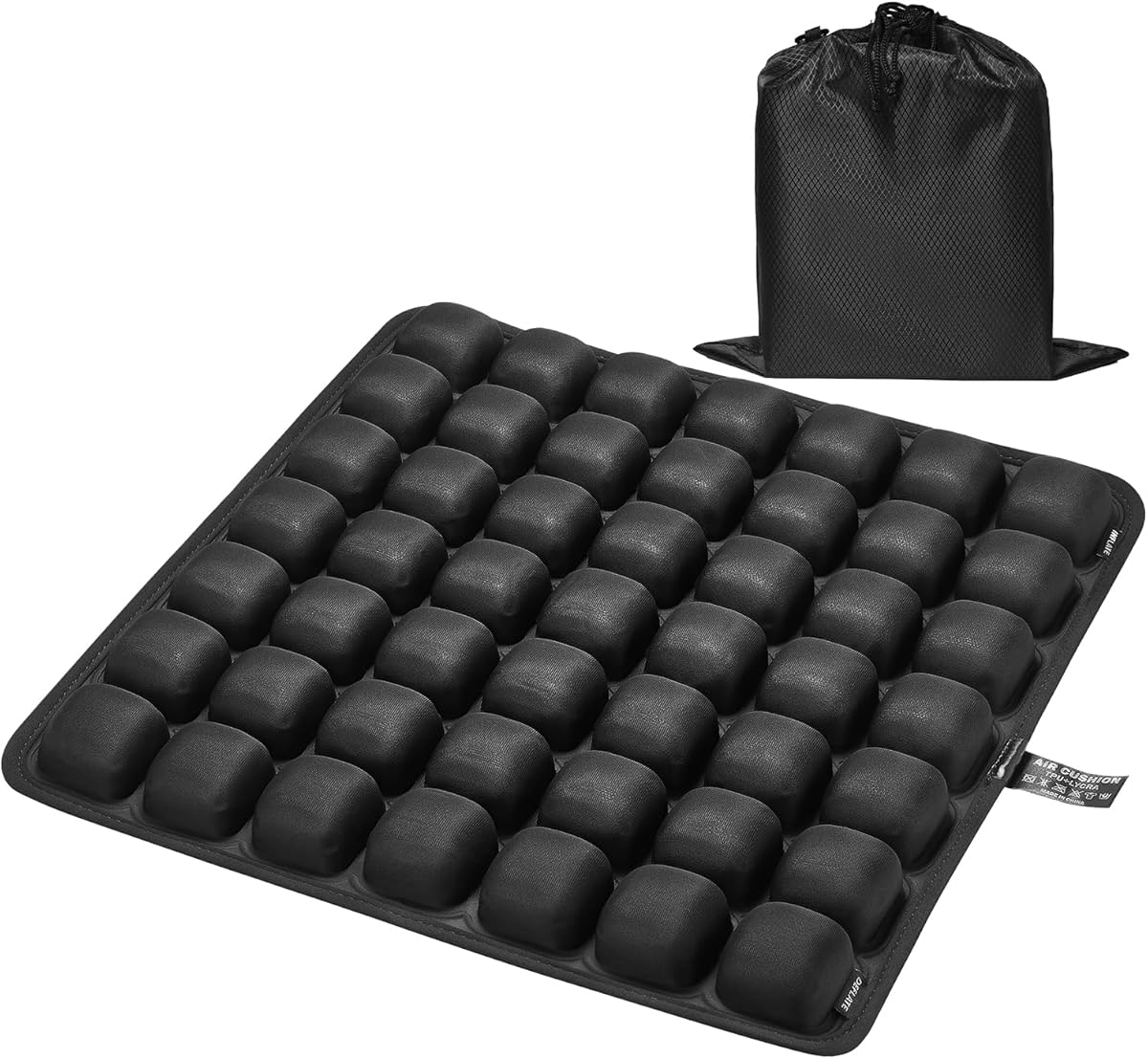 Inflatable Seat Cushion, Airplane Seat Cushion for Long Flights, Travel Cushion for Pressure Relief, Ergonomic Car Seat Cushion Without Air Pump, Air Cushion Seat for Wheelchair, Travel