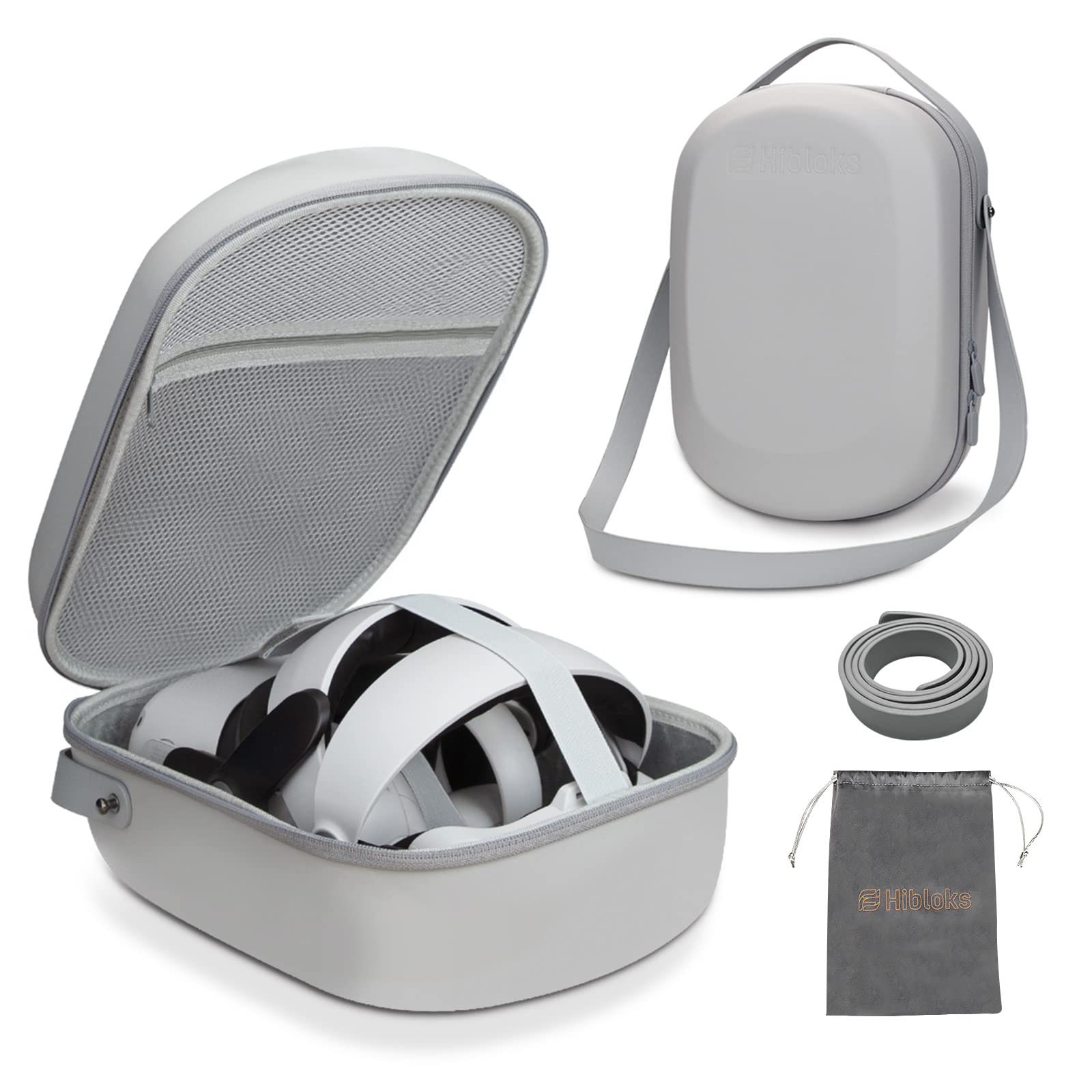 HiBloks Carrying Case for Meta/Oculus Quest 2, Hard Travel Case for Quest 2 All-in-One VR Headset an