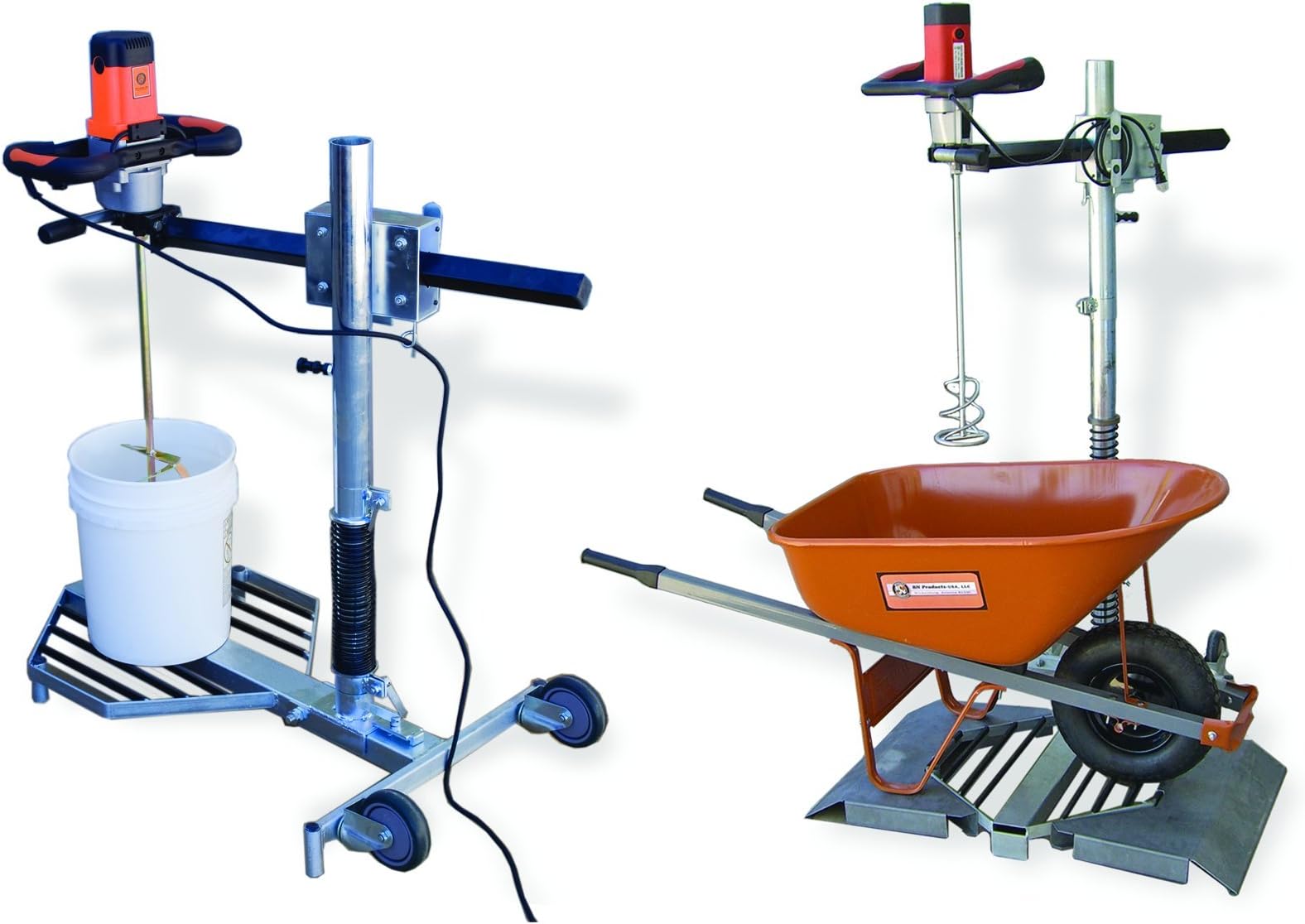 BNMG6100 1 Portable Mixing Stand for Buckets and Tubs, Silver