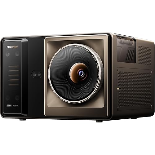 Hisense XR10 Triple Laser 4K Projector, 6000 ANSI Lumens, 6000:1 Contrast, IRIS Lens, 0.84-2.0:1 Optical Zoom, Lens Shift,65” - 300”, Dolby Vision, IMAX Enhanced, Vidaa OS, Tuned by Devialet