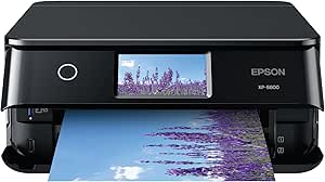 Epson Expression Photo XP-8800 Wireless Printer with 6-Colour Claria Ink System, Borderless Printing up to 8.5" x 11", Fast 4" x 6" Photo Printing, 4.3" Colour Touchscreen, Built-In Scanner and Copier