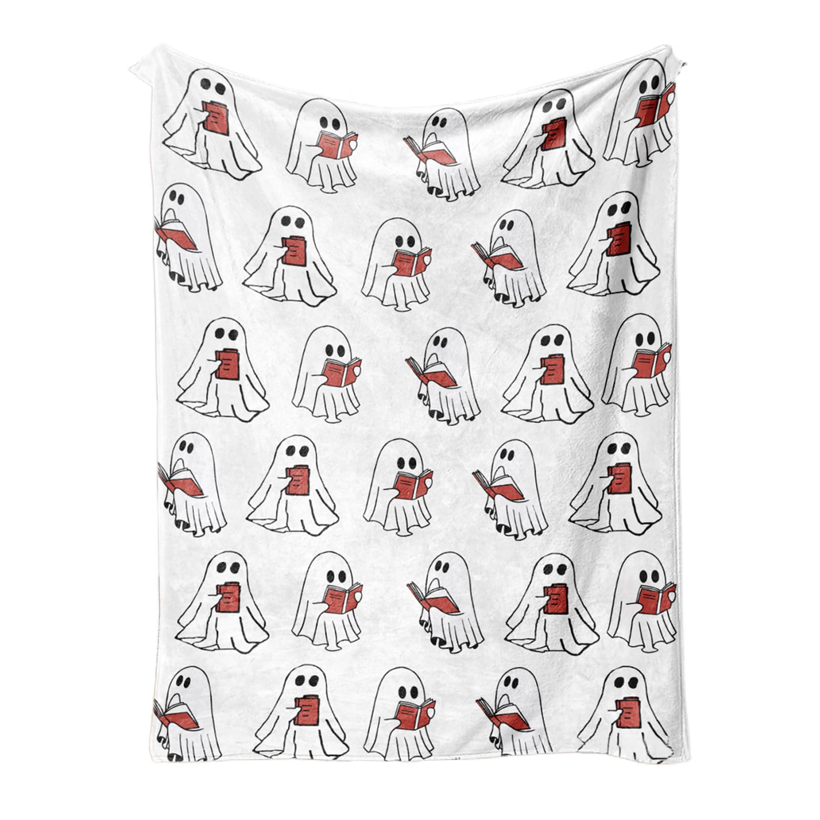 Ghosts Reading Books Funny Cute Ghost Blankets for Couch Sofa Bed (150x200cm) (6 150x200cm)