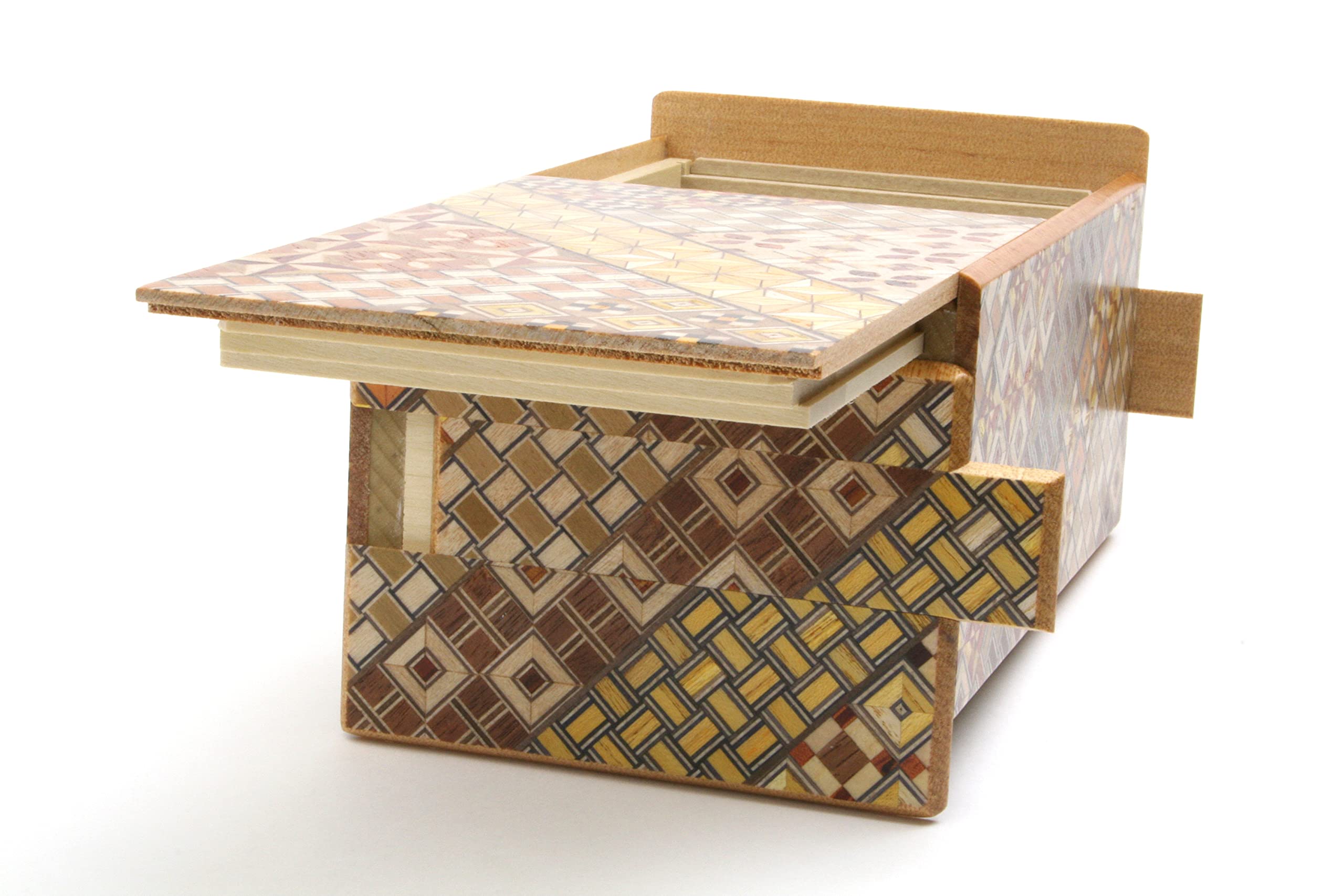 Amazon | 寄木細工 秘密箱21回仕掛け 5寸 小寄木 Japanese Puzzle