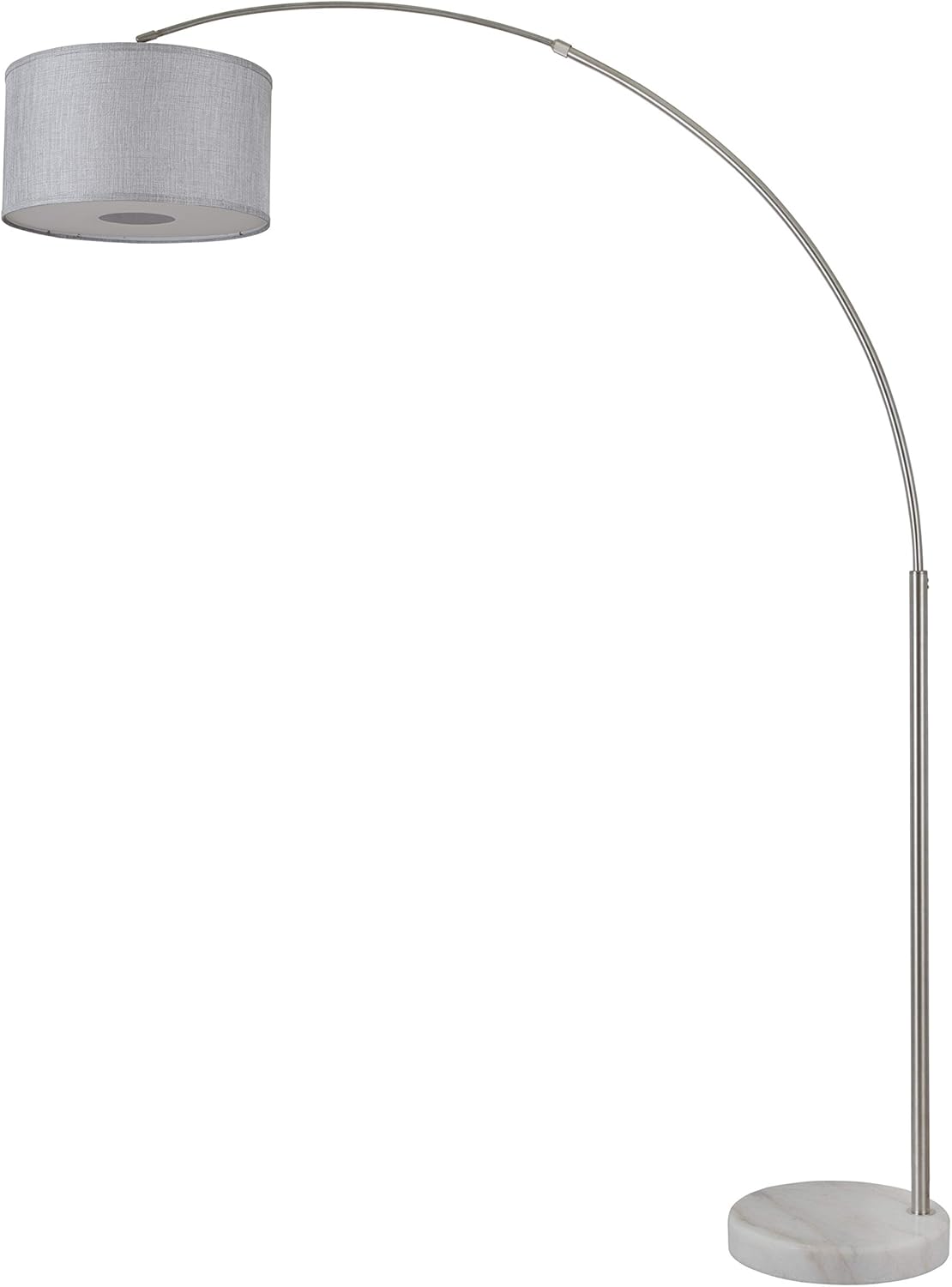 Major-Q Modern Arcing Floor Lamp - Tall Stand Up Arching Drum Shade - Large Contemporary Floor Lamp for Dining Rooms and Bedrooms - Corner Lamp for Office Lighting and Home Decor