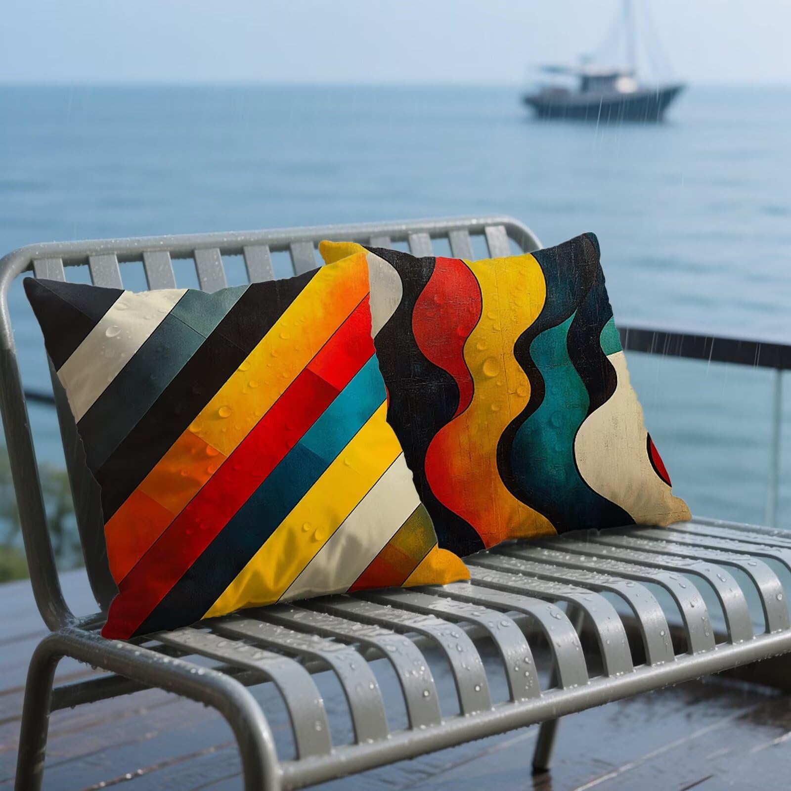 Coussin extérieur imperméable pour aménager un salon de jardin chaleureux sur le patio