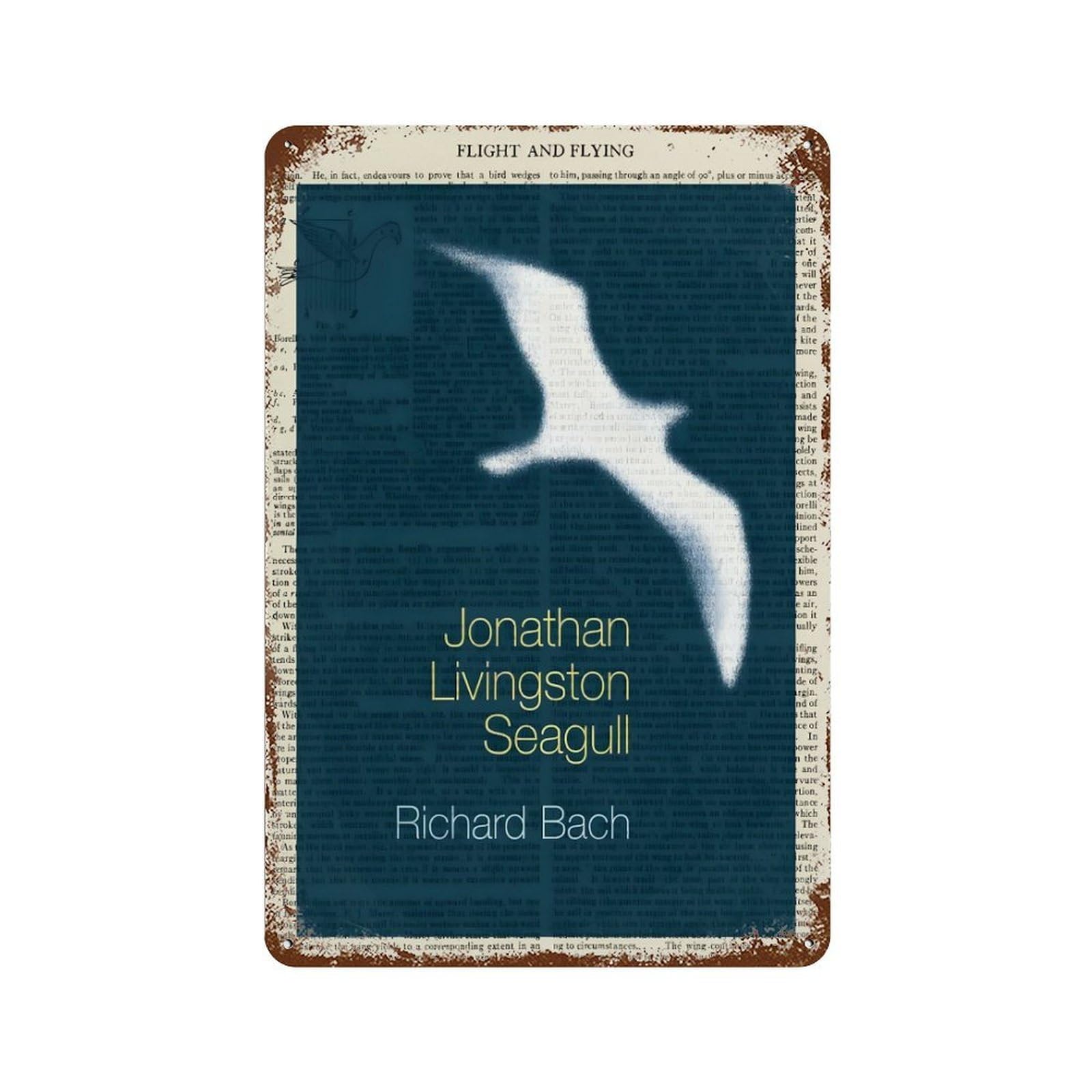 xiaoxiaoshen Jonathan Livingston Seagull Wall Decor Art Metal Tin Poster Modern Home Decor Art Home Bar Shop Decorations Vintage Sign 30x20cm