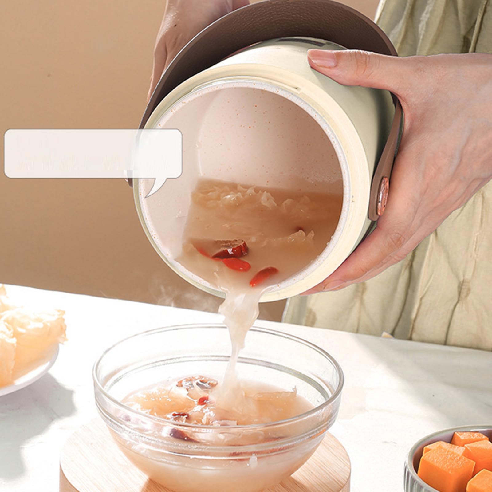 Mini cuiseur à riz – Faitout multifonction efficace avec fonction de réservation intelligente, idéal pour la soupe et le porridge