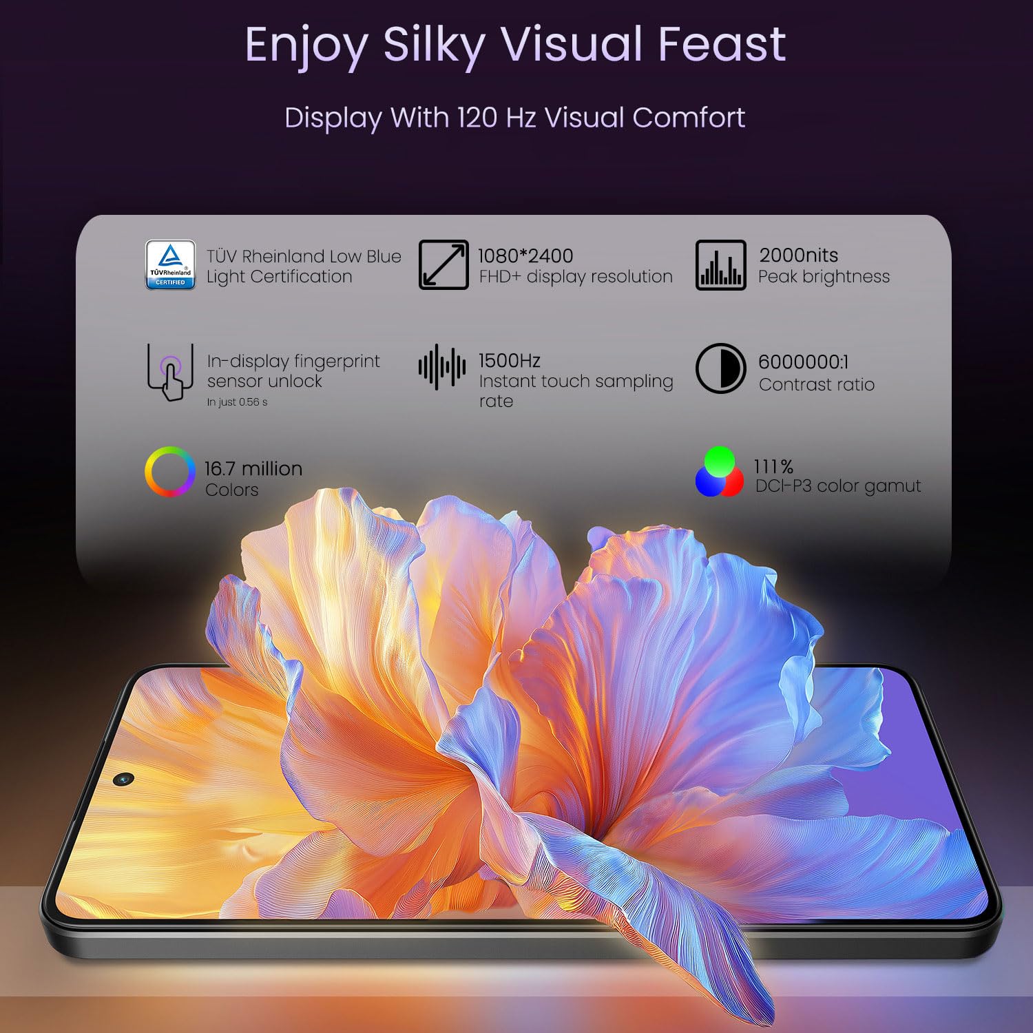 realme 14T 5G Smartphone 8+256GB,Lightning Purple, 6,67 Zoll Bildschirm, 120Hz Display, 5130mAh Akku, 50MP Kamera, MediaTek Dimensity 6300, ArmorShell-Schutz, IP69