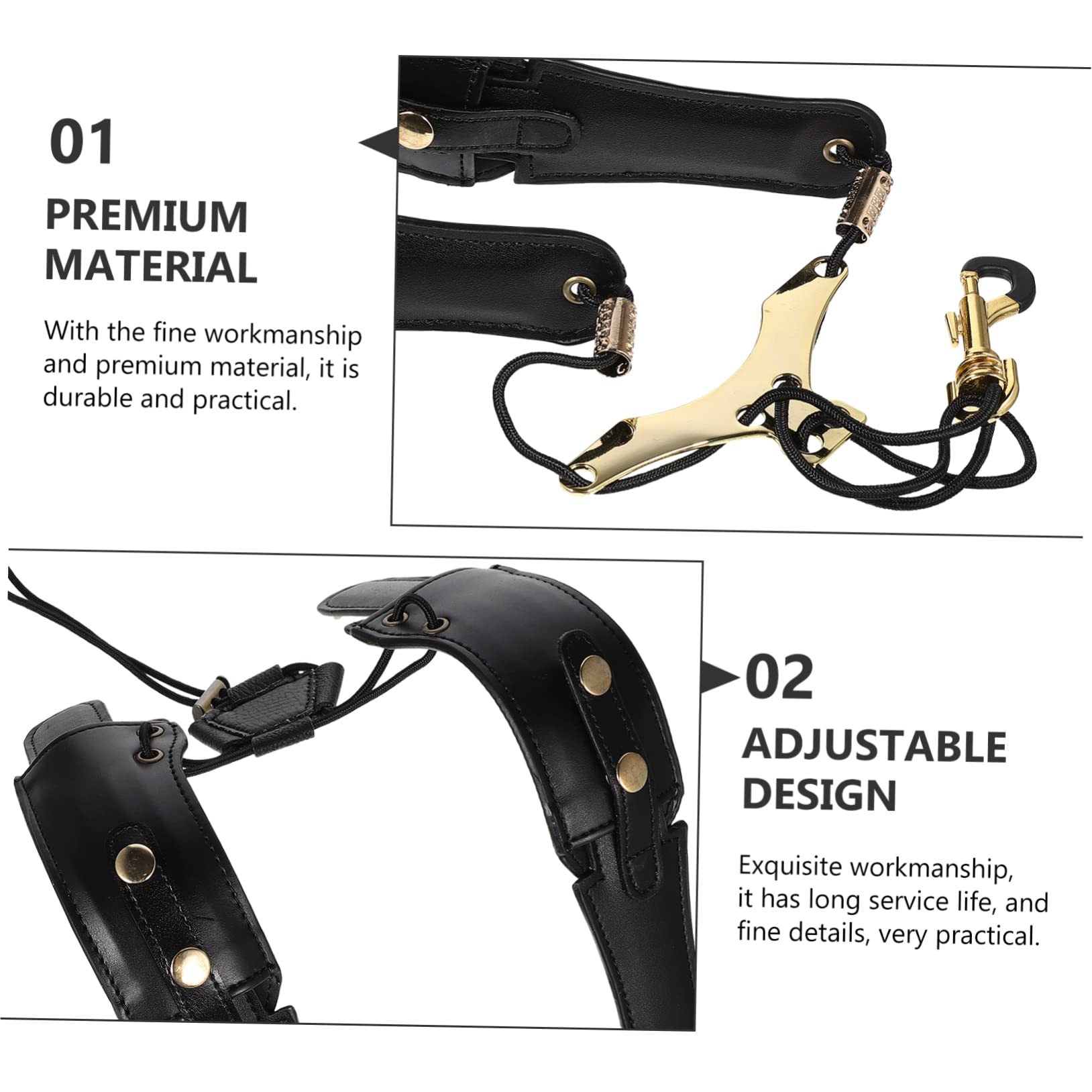 TOYANDONA Tracolla Imbottita Per Saxofono Cinghia Traspirante Per Soprano Tenore e Baritono Supporto Ergonomico Per Musicisti Professionisti e Principianti