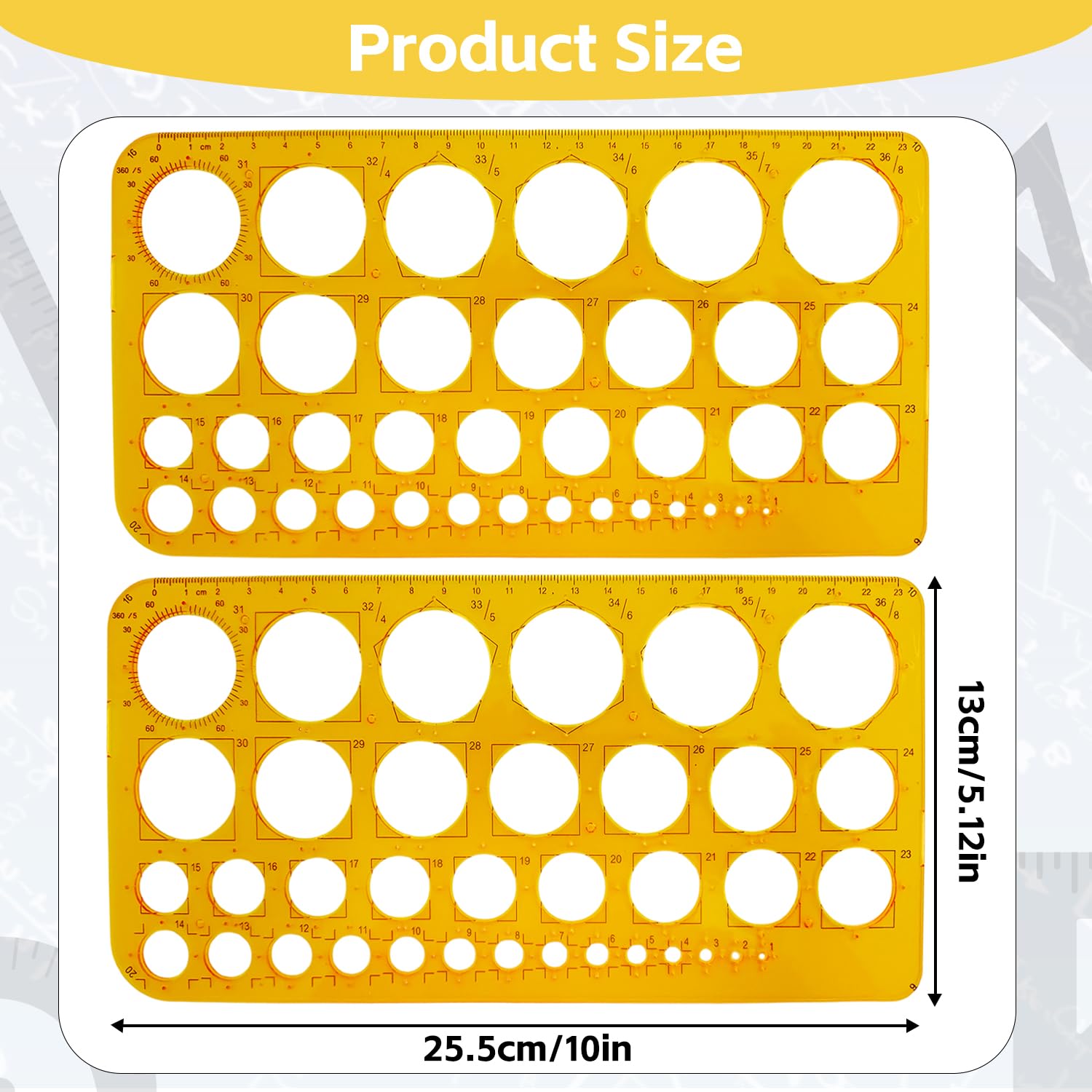 REEKNOKOL 2-Pack Geometric Stencil Set - Image 2