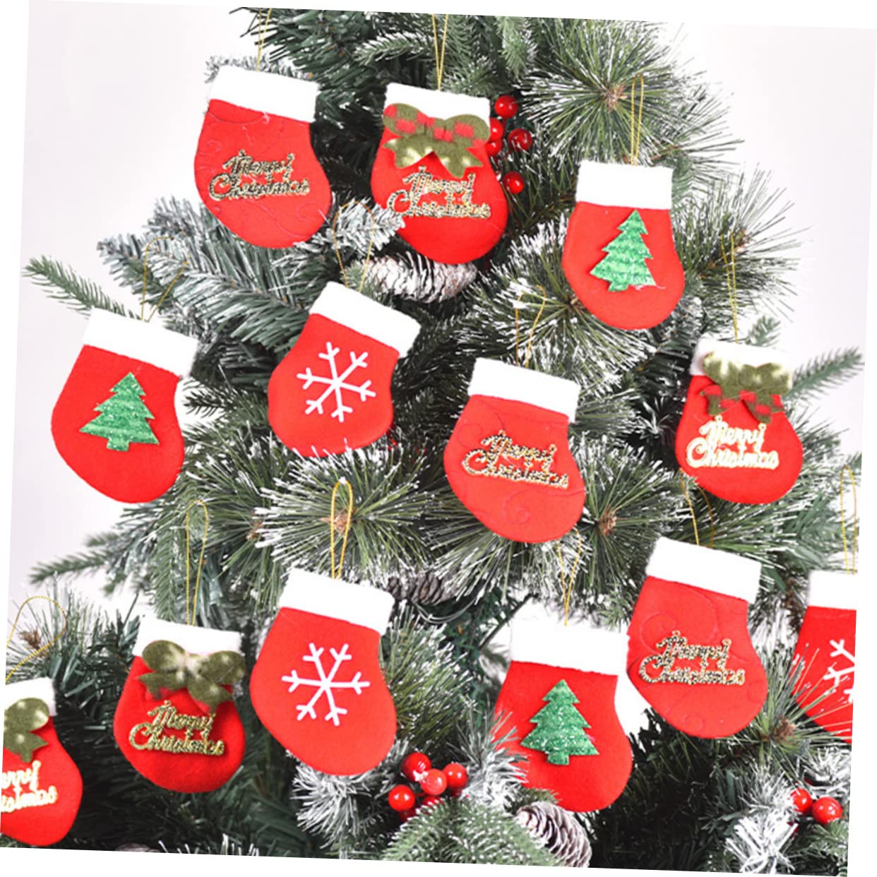 LABRIMP 64 Pz Ciondolo Natalizio Fai da Te di Natale Calza appesa per Le Vacanze Decorazioni Natalizie scrivania Pendenti Natalizi Il Forniture Natalizie addobbi Natalizi
