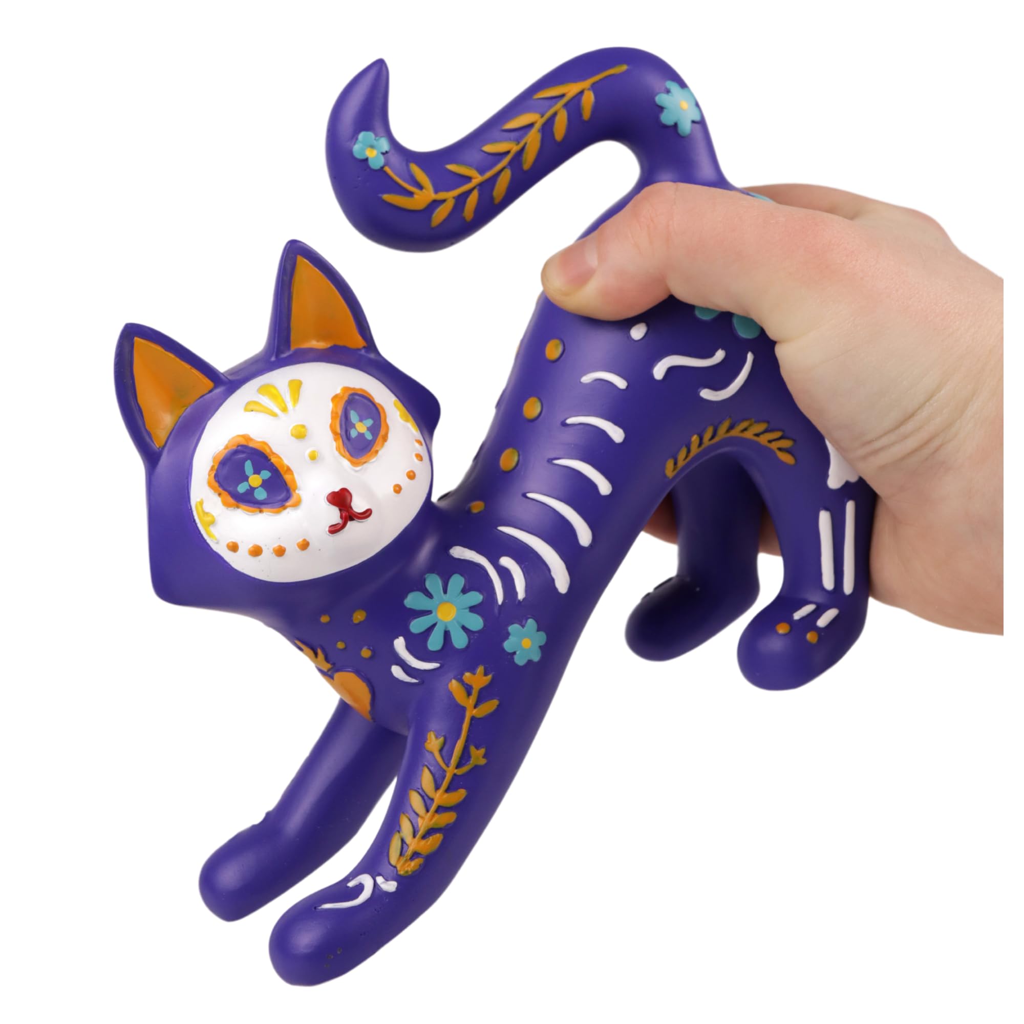 Amazon.co.jp: Needzo Dia De Los Muertos 猫の置物 鮮やかな死者の日
