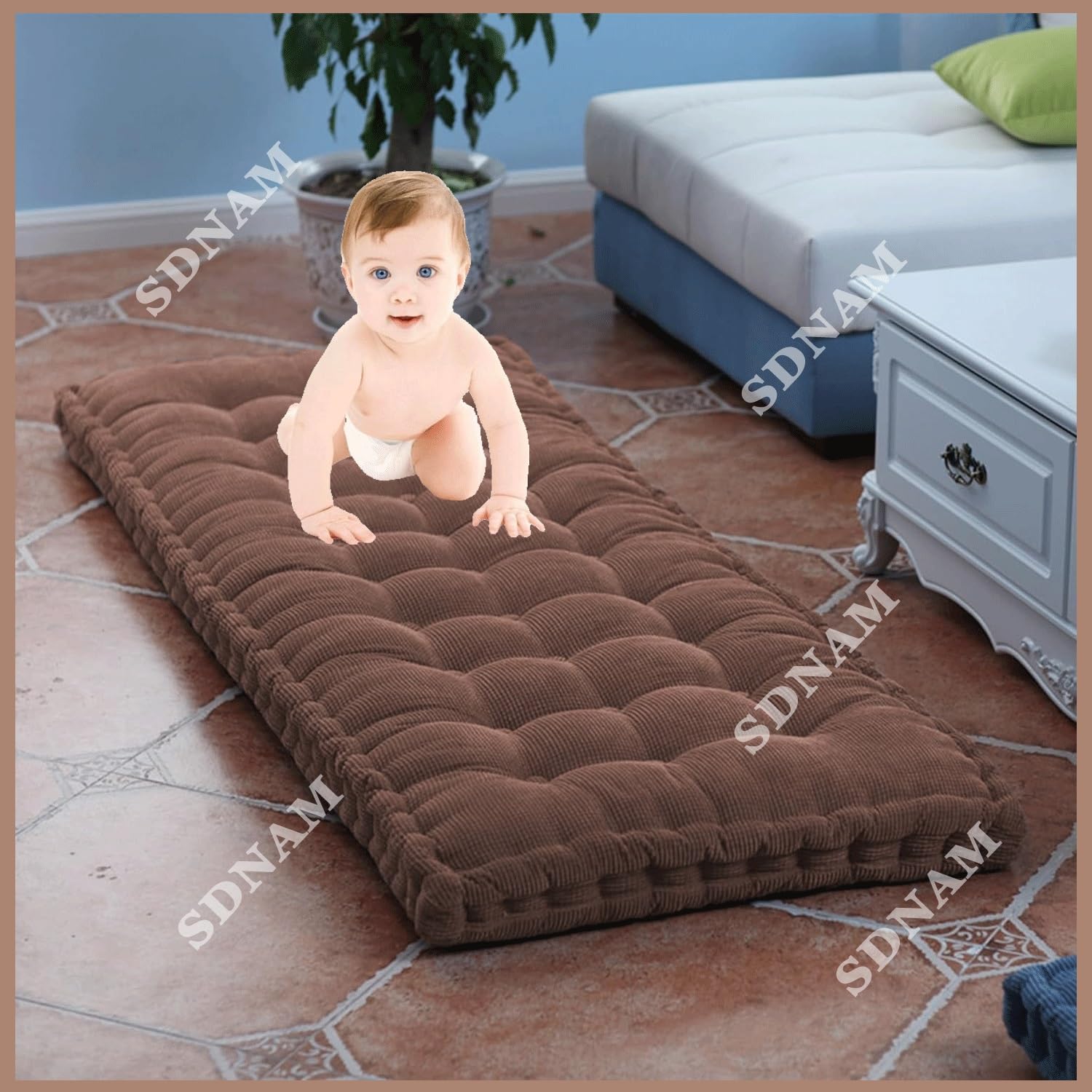 8-10cm Dickes Bankauflage Bankkissen, Sitzkissen Bank Sitzauflage Innen Outdoor, Gute Qualität Waschbare Gartenbank Auflage, Rechteck Sitzkissen Groß Für Stuhl Boden Bürostuhl(7F,100x35cm/39.37x13.78i