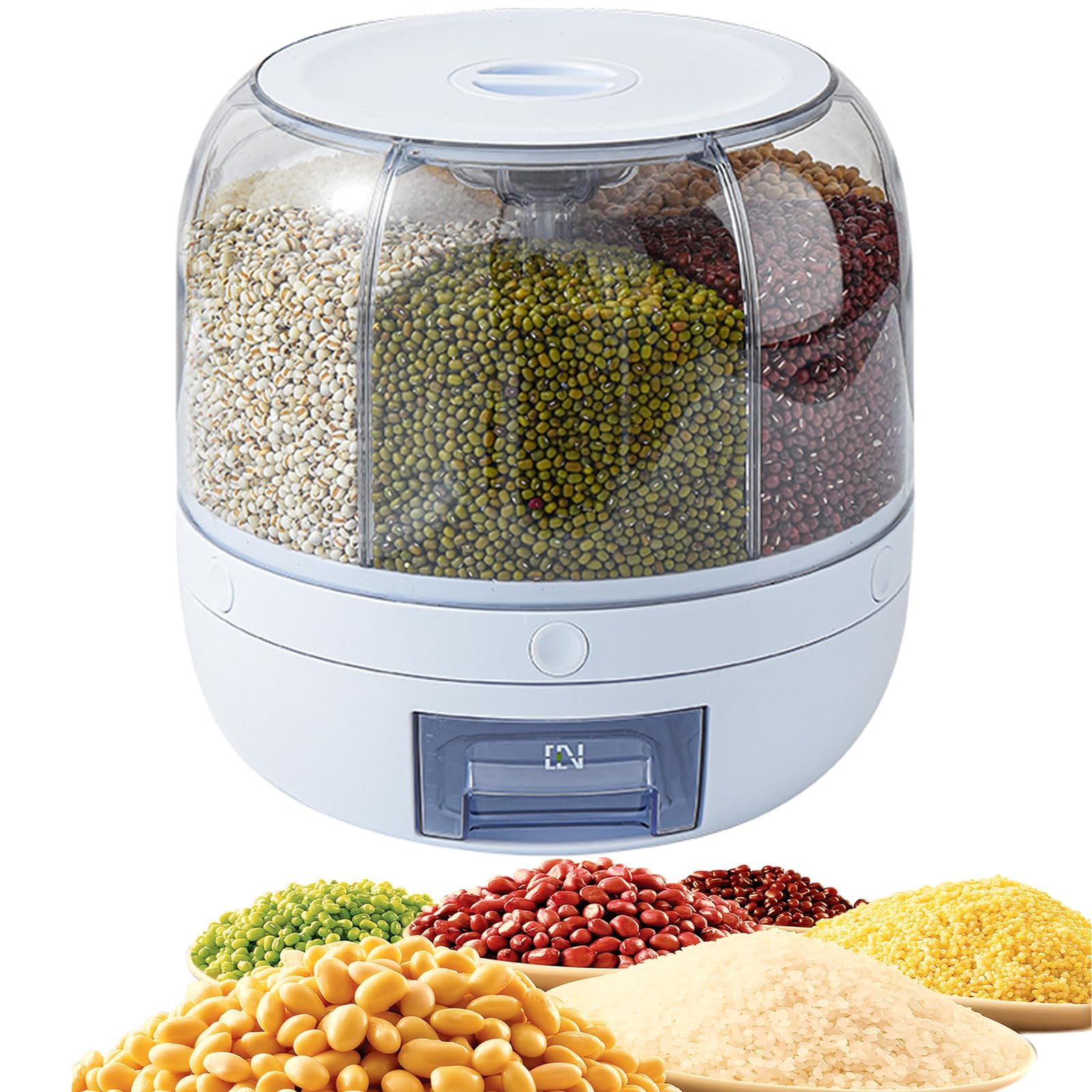 Amazon｜HXCBEC 米と穀物ディスペンサー 22ポンド 穀物ディスペンサー