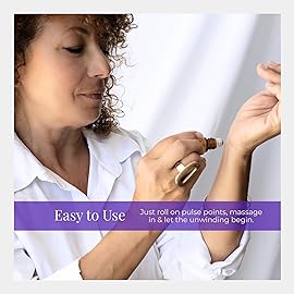 Silk Road Organic Lavender Essential Oil Roll On, USDA Certified, Calming, Relaxation & Sleep - 10 ml Aromatherapy Roller