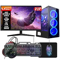 PC Gamer Completo AMD Ryzen 5 5600GT 32GB DDR4 SSD 1TB Monitor 21,5' Kit Gamer Fonte 500w Strong Tech
