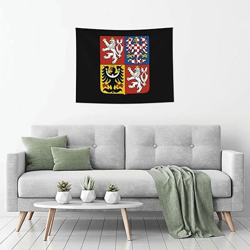 Miniatura 5 de POOEDSO Escudo de la República Checa Tapiz de 29 x 37 pulgadas para colgar en la pared para el hogar, sala de estar, dormitorio, decoración de