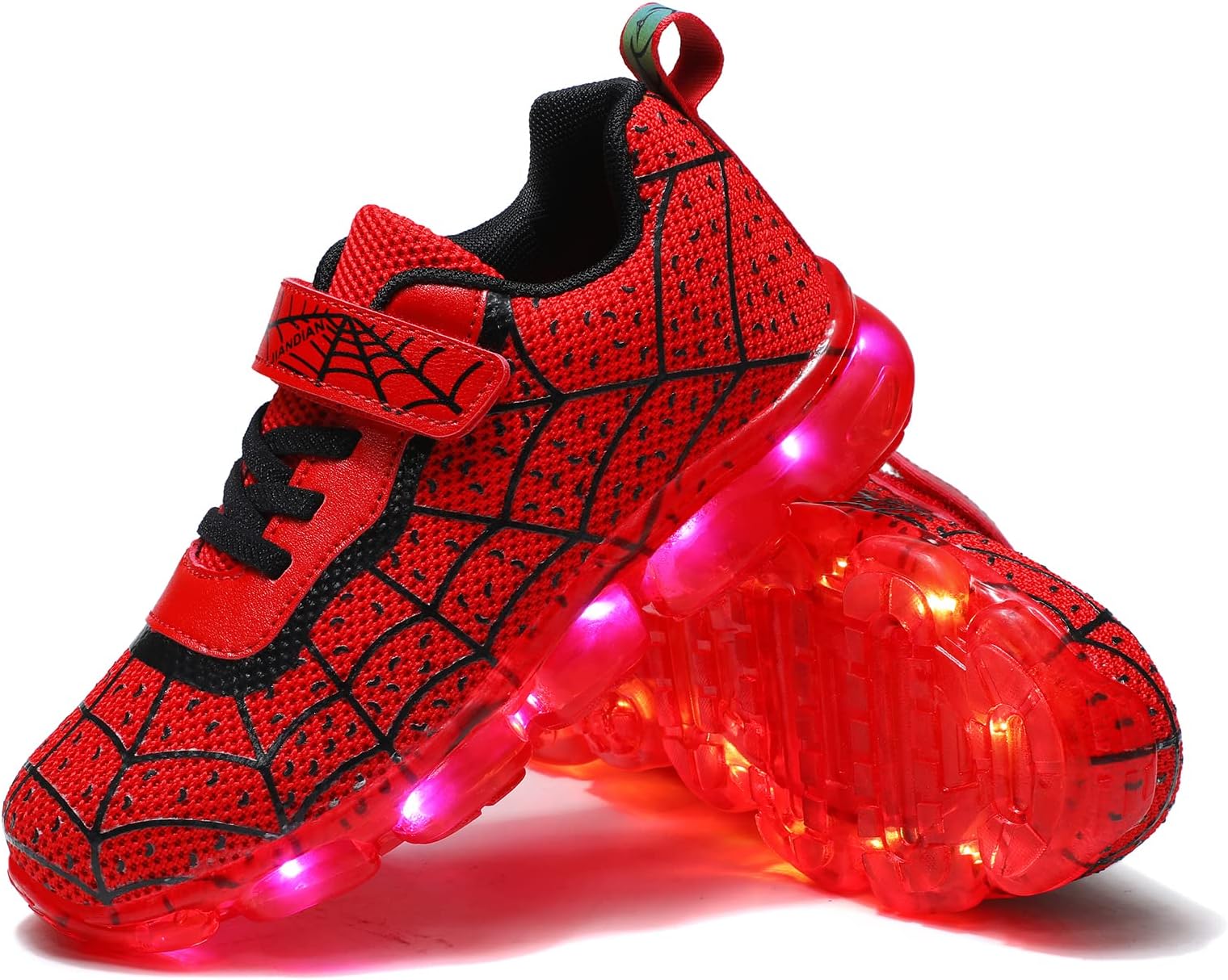 Kids Light Up Shoes Led Flash Sneakers with Spider Upper USB Charge for Boys Girls Toddles Best Gift for Birthday Thanksgiving Christmas Day