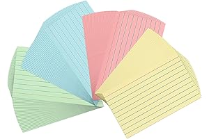 Goefun 300 Sheets 3x5 Colored Index Cards