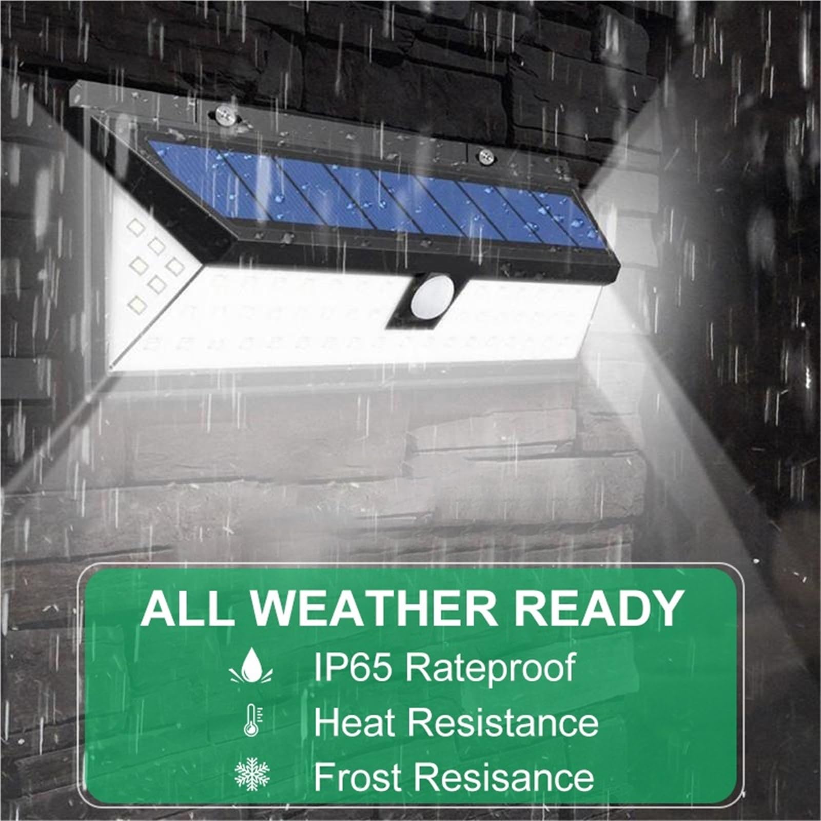 Luce LED solare potente per esterni, sensore di movimento, luce da parete, impermeabile, super luminosa, per porta d'ingresso, garage, giardino, strada (180COB)