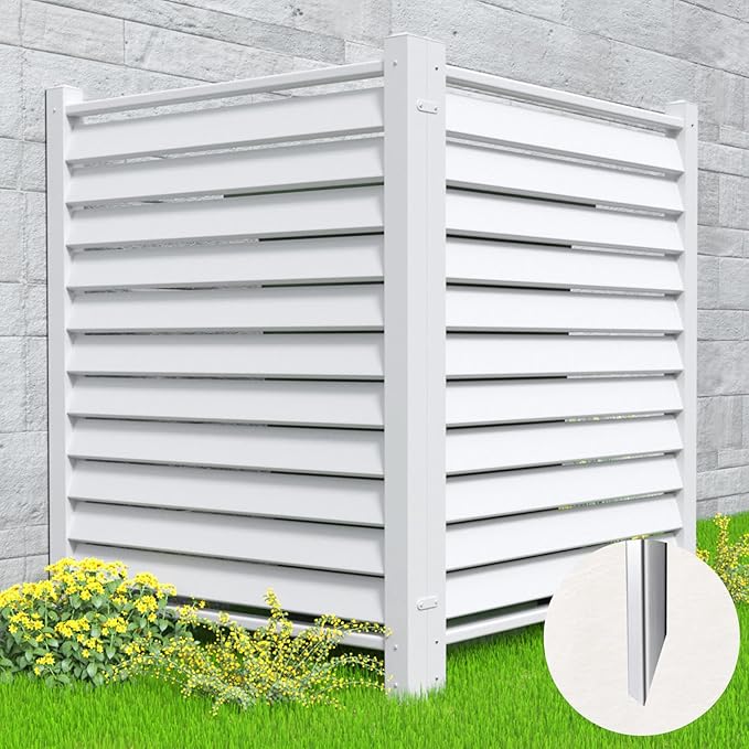 Caprihom Air Conditioner Fence 36"W X 44"H Vinyl Privacy