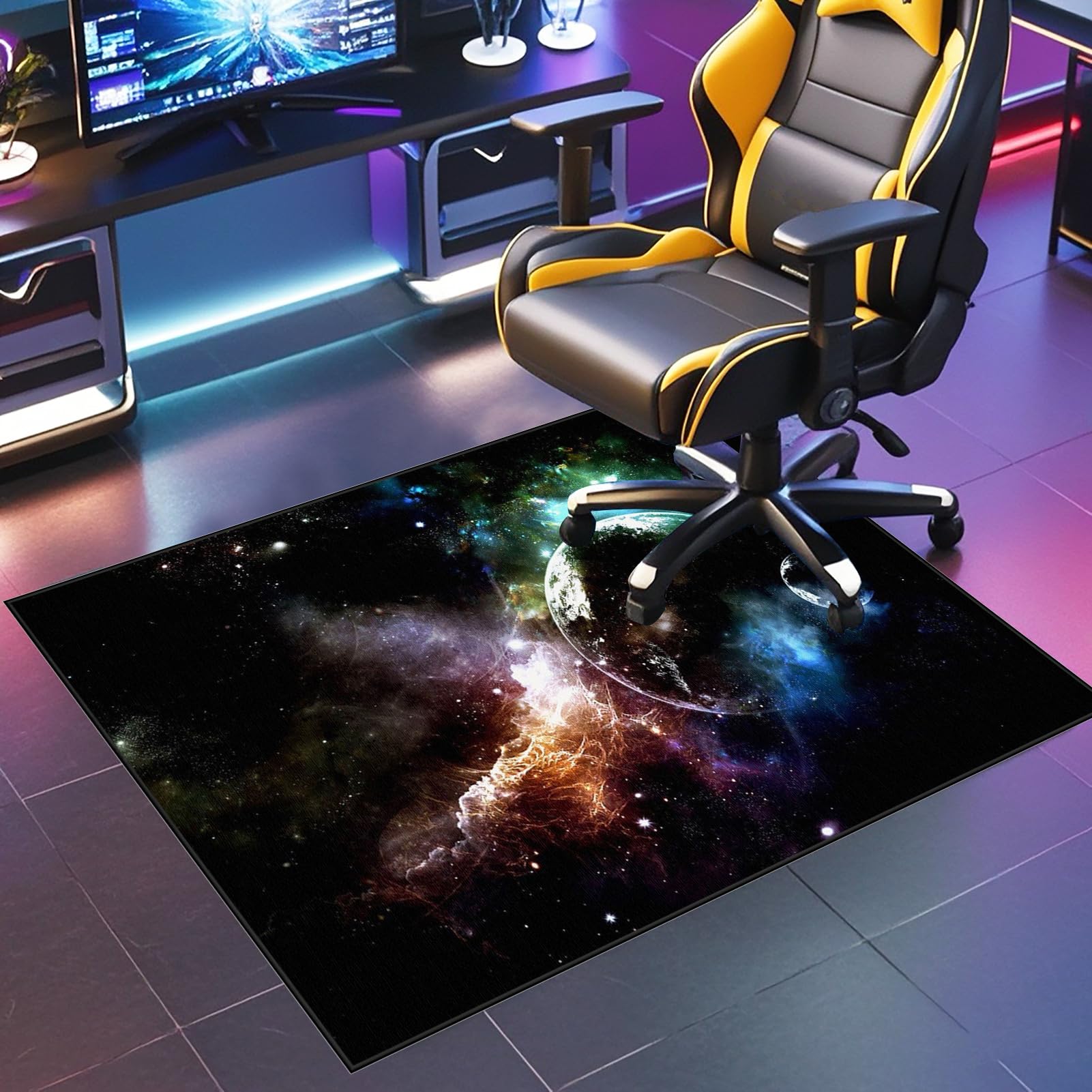 JaevKwzy Hard Floor Protector Mat for Office Chair Office Chair Mat for Hardwood Floor Non-slip Carpet Chair Mats Desk Chair Mats 130 x 160 cm Gaming Chair Mat for Wooden Floors Tile Laminate โ image 1