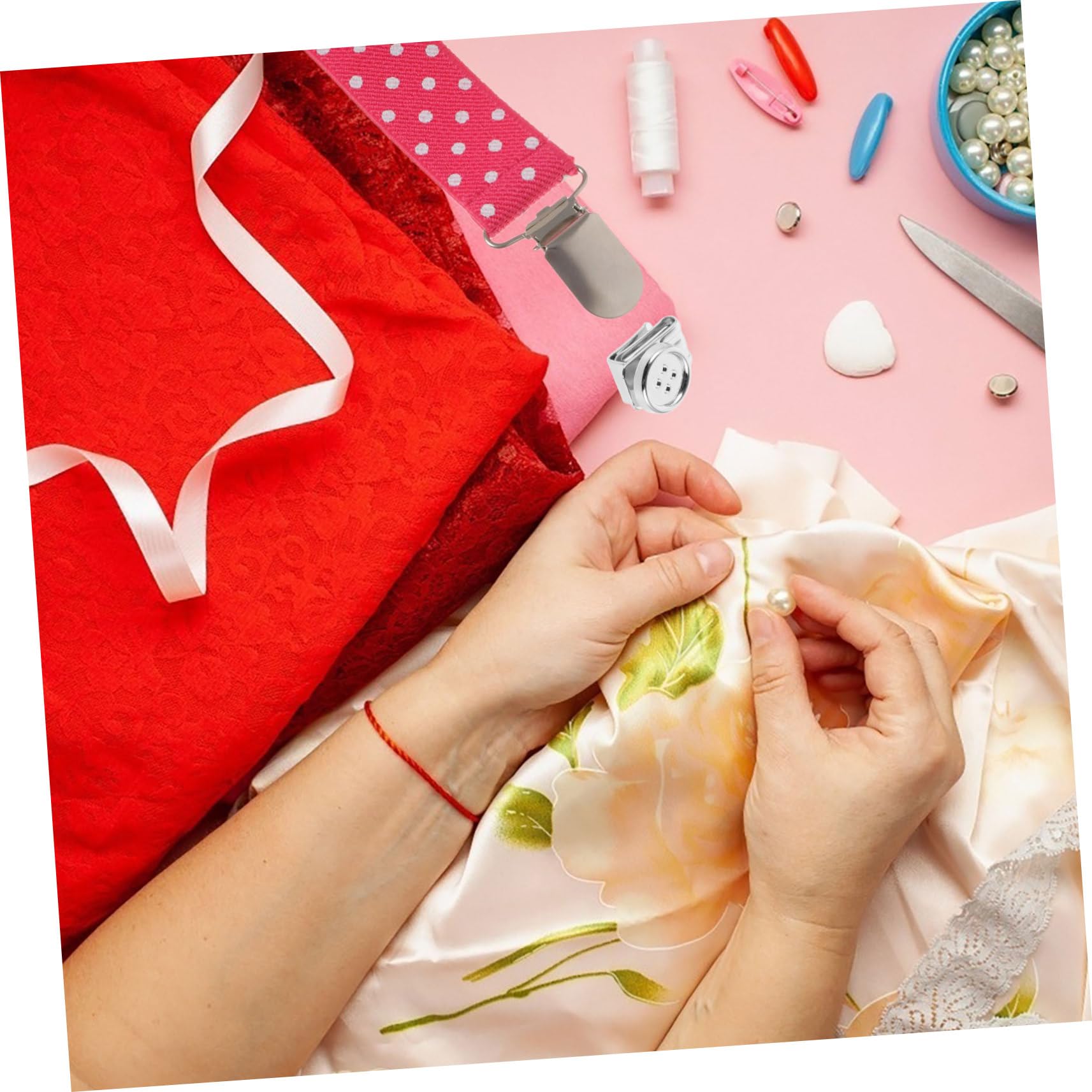 Operitacx 5 Ensembles Bretelles Argenté Pour Hommes Boutons De Bretelles Pratiques Élégants Pour Pantalons Chapeaux Accessoires Facile À Utiliser Sans Couture 5 Pièces * 5