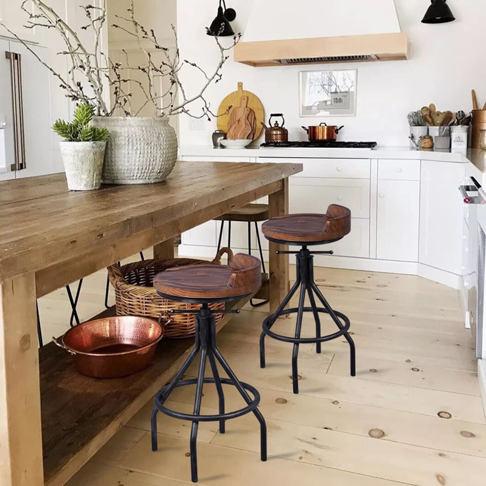 Wood Matching Breakfast Bar Stools And Dining Chairs Swivel Bar