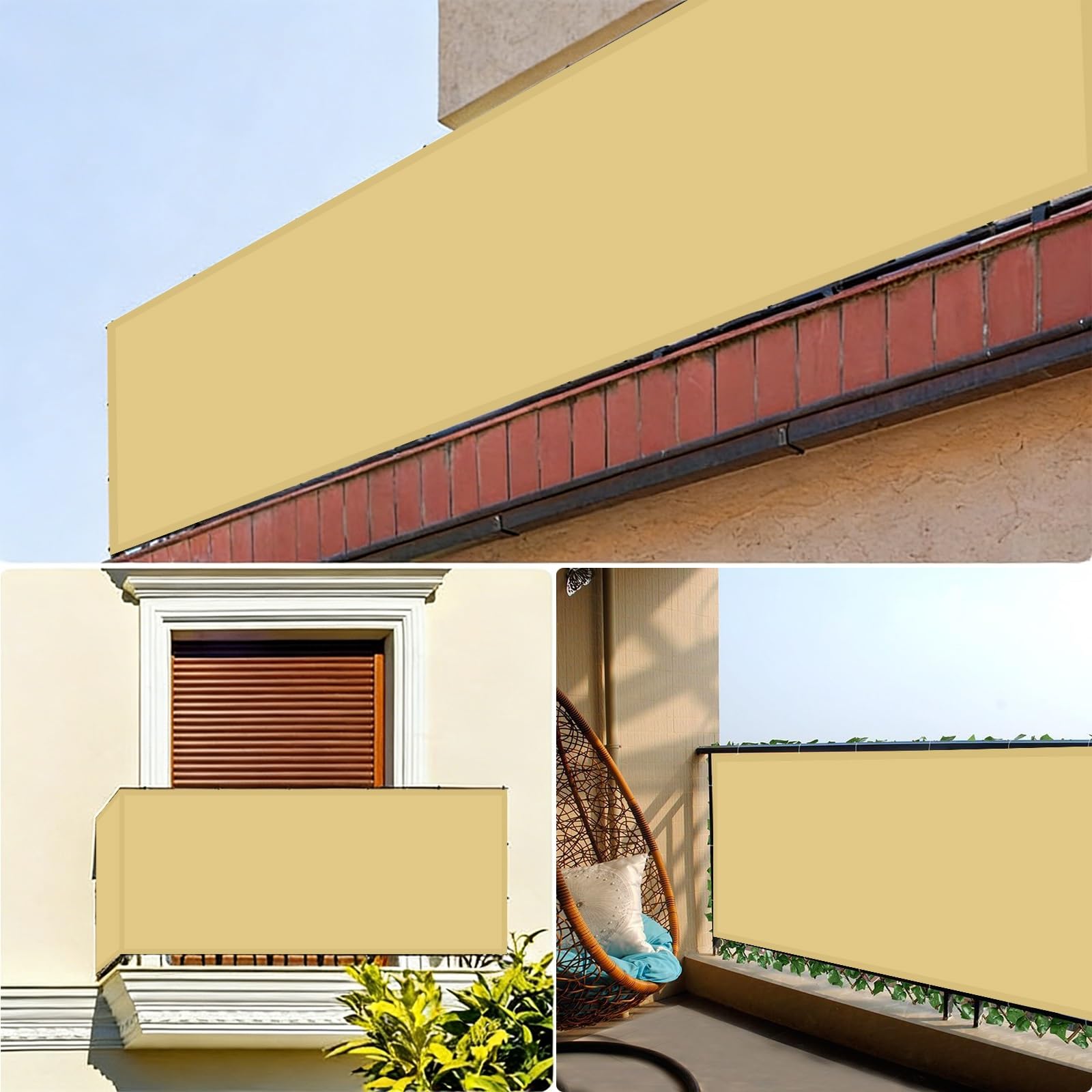 Brise vue pour balcon contre le vis-à-vis et le vent sur la terrasse