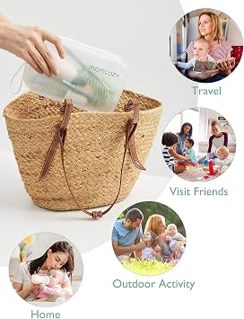 Momcozy Baby Brush Kit with Pressure Foam Technology, Silicone Bottle Brush, Breast Pump and Pacifier, BPA Free, 360° Cleaning and Travel Case