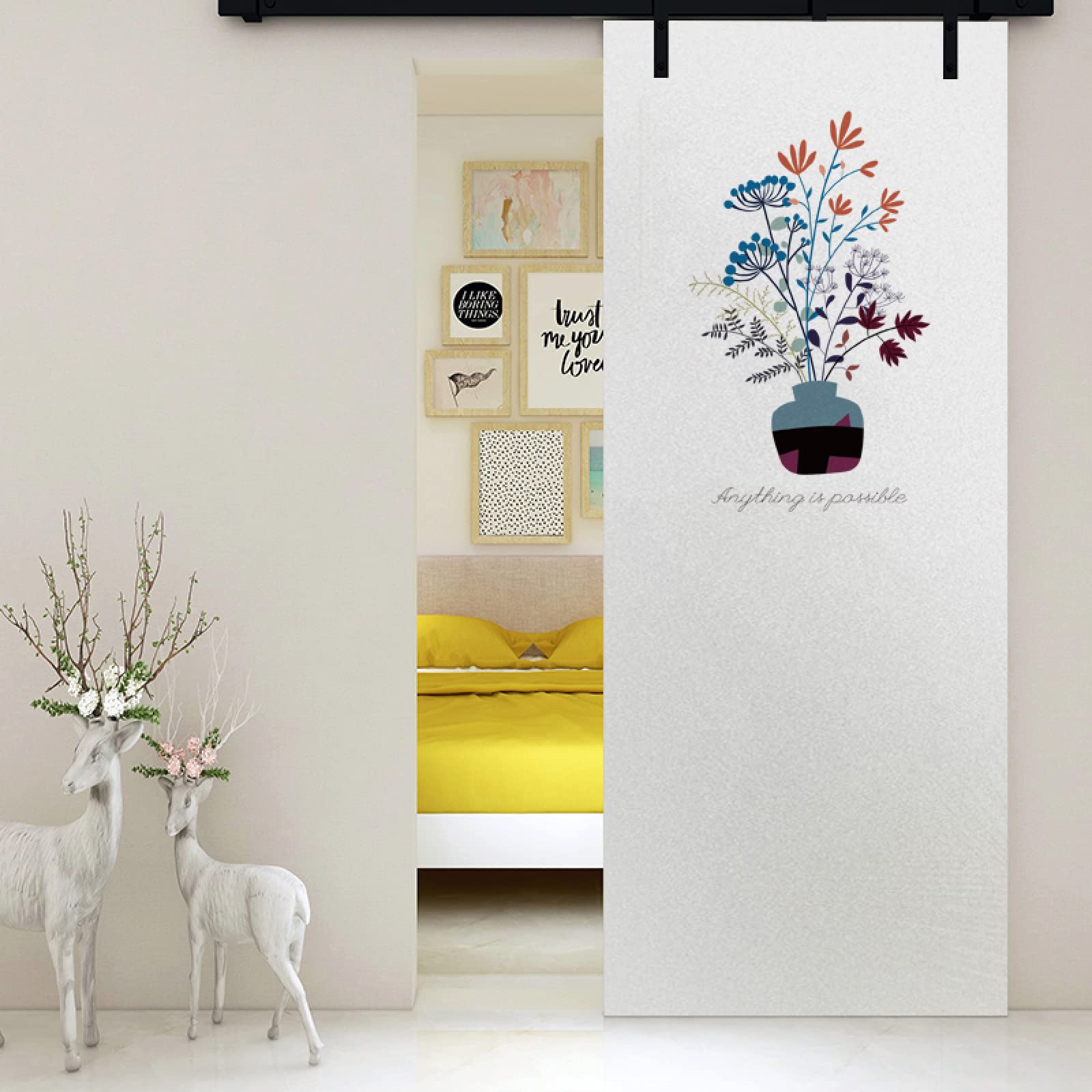 Fensterfolie Blickdicht Sichtschutzfolie, Weinrote Blumen-Sichtschutzfolie - Selbstklebende Glasabdeckung