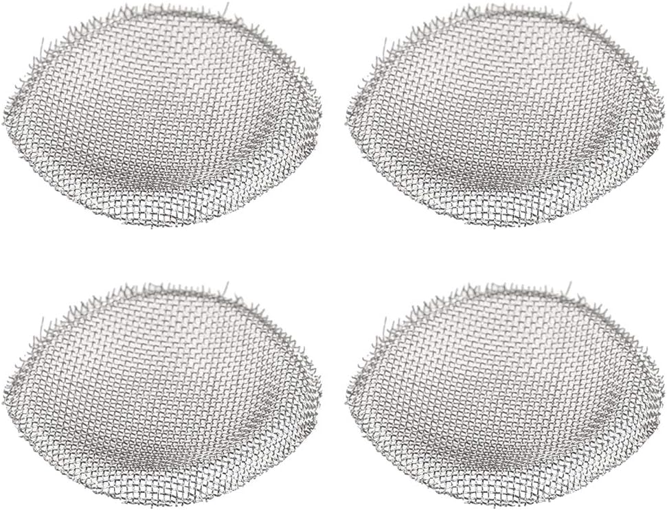 uxcell Solenoid Valve Water Inlet Filter Mesh Stainless Steel Filtering Gasket Replacement Repair Kit for Household Appliances 3/4" Thread 4pcs