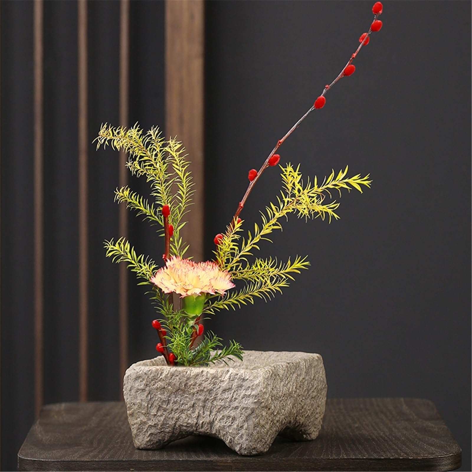 Sottovasi per Fiori Vassoio in Pietra Imitazione sottovaso in Ceramica a 4 Gambe Vaso