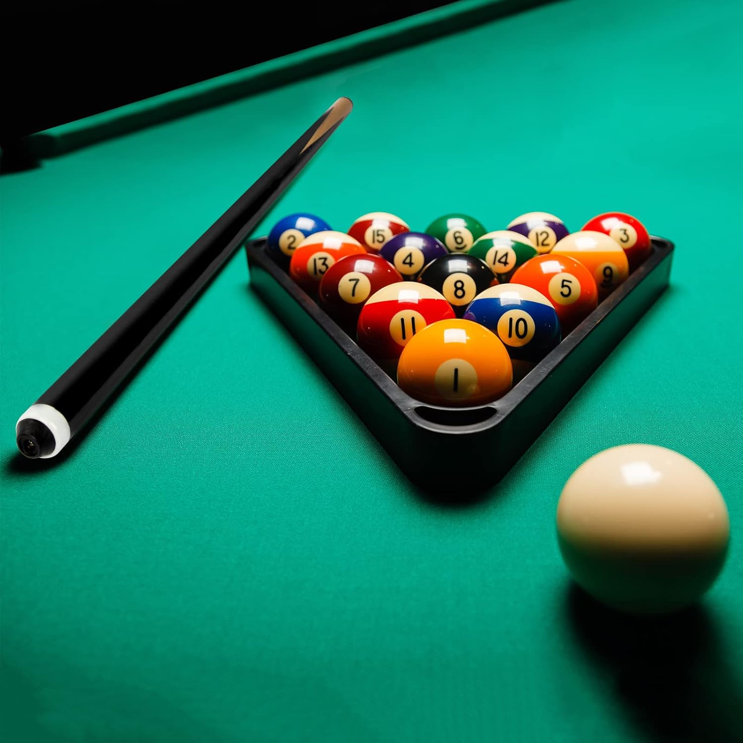 Wettarn 8 Pack Pool Sticks 58 Inch, 2 Piece Billiard Cue Set with 12 oz 13mm Tips, Hardwood Pool Cues Gift for Home, Bar, Game, Beginner Players, Adults, Party, Club, Beginner Players