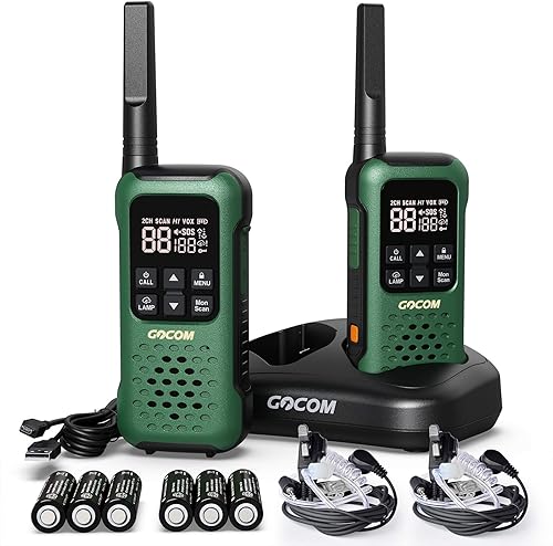 Walkie Talkies para adultos de largo alcance, radios bidireccionales, impermeable IP67, FRS, VOX manos libres, alerta meteorológica NOAA, 22