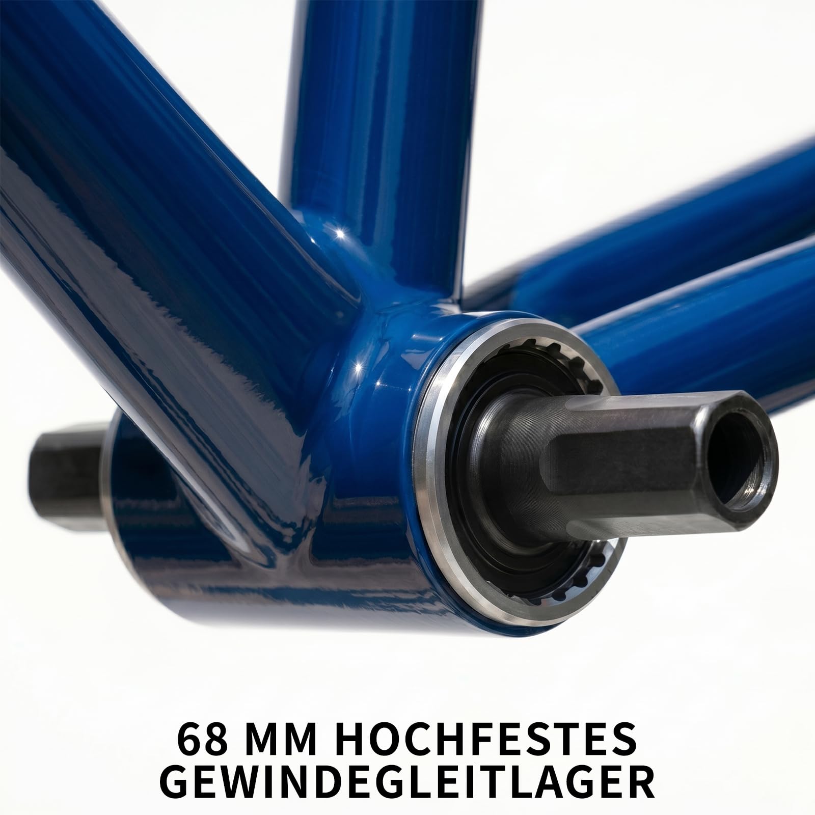 Fahrrad-Tretlager,Vierkant-Tretlager,Vierlochachsen Fahrrad BSA Innenlager für Mountainbike MTB Rennrad Fatbike Quadratisch,BSA 68 mm x 113 118 120 122,5 124,5 127 mm