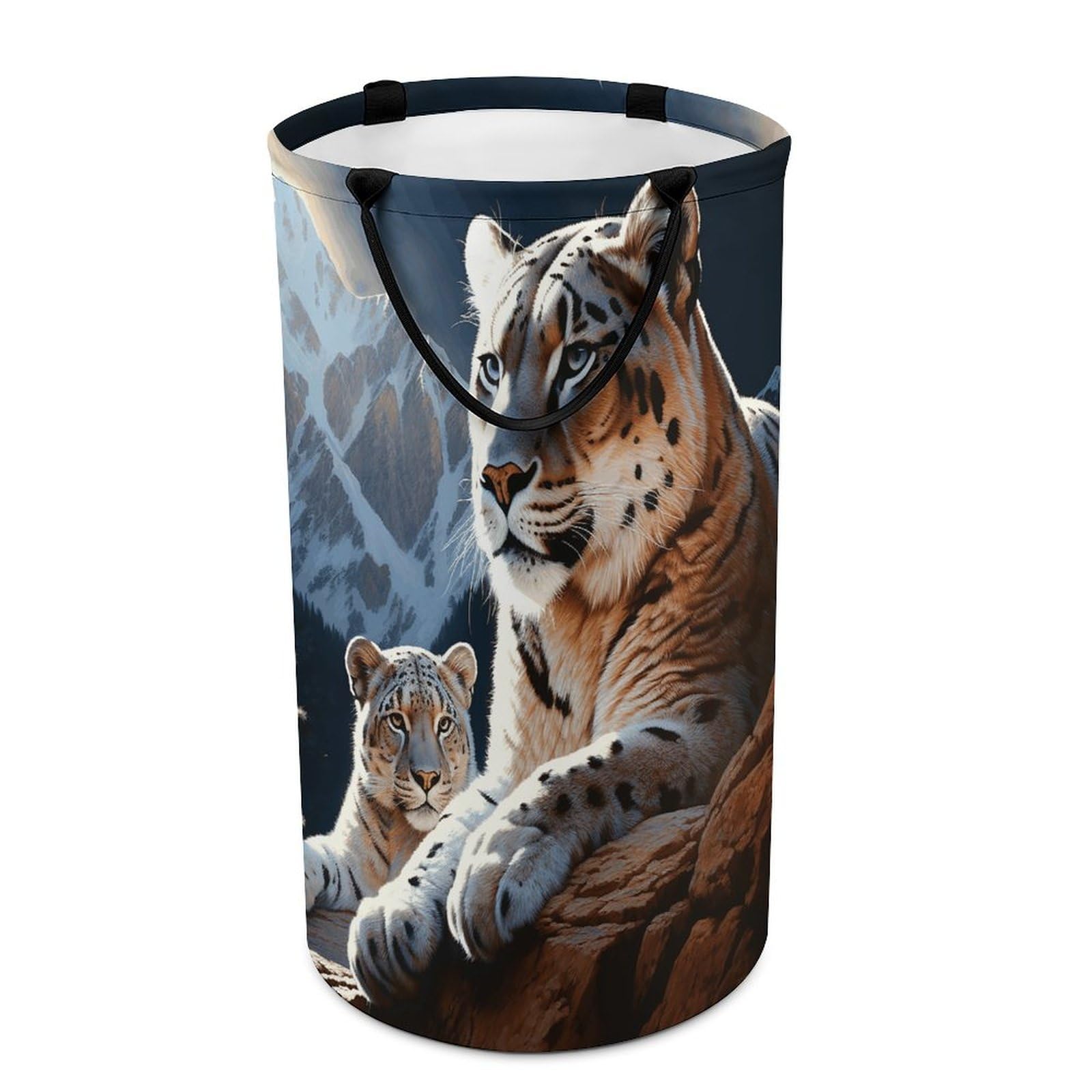 Panier à linge imperméable pliable grand format avec poignées solides