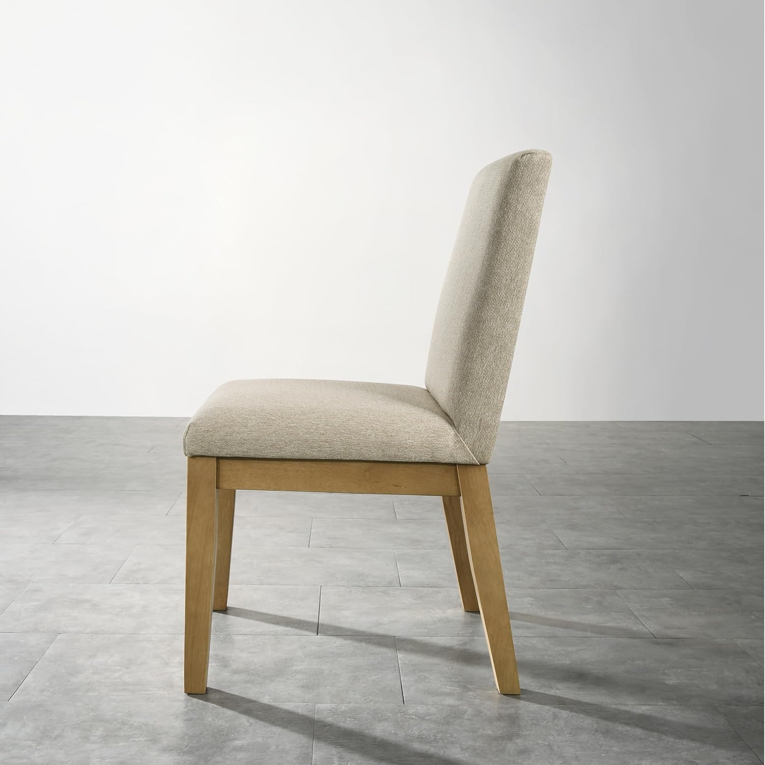 Roundhill Furniture Rocco Contemporary Solid Wood Dining Chairs, Set of 2, Beige/Driftwood