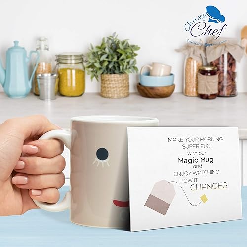 Miniatura 5 de Magic Mug - Taza mágica que cambia de color con el calor. Taza única de cerámica para té o café ,de 12 onzas. Idea para el cumpleaños de mamá, papá,