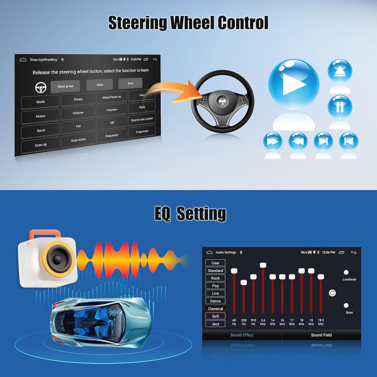 Autoradio Android 15 per Dodge RAM Promaster Cargo Van 2022-2024 | Unità principale touch screen da 9"Wireless CarPlay Navigazione GPS automatica Android Bluetooth WiFi 5G SWC Telecamera