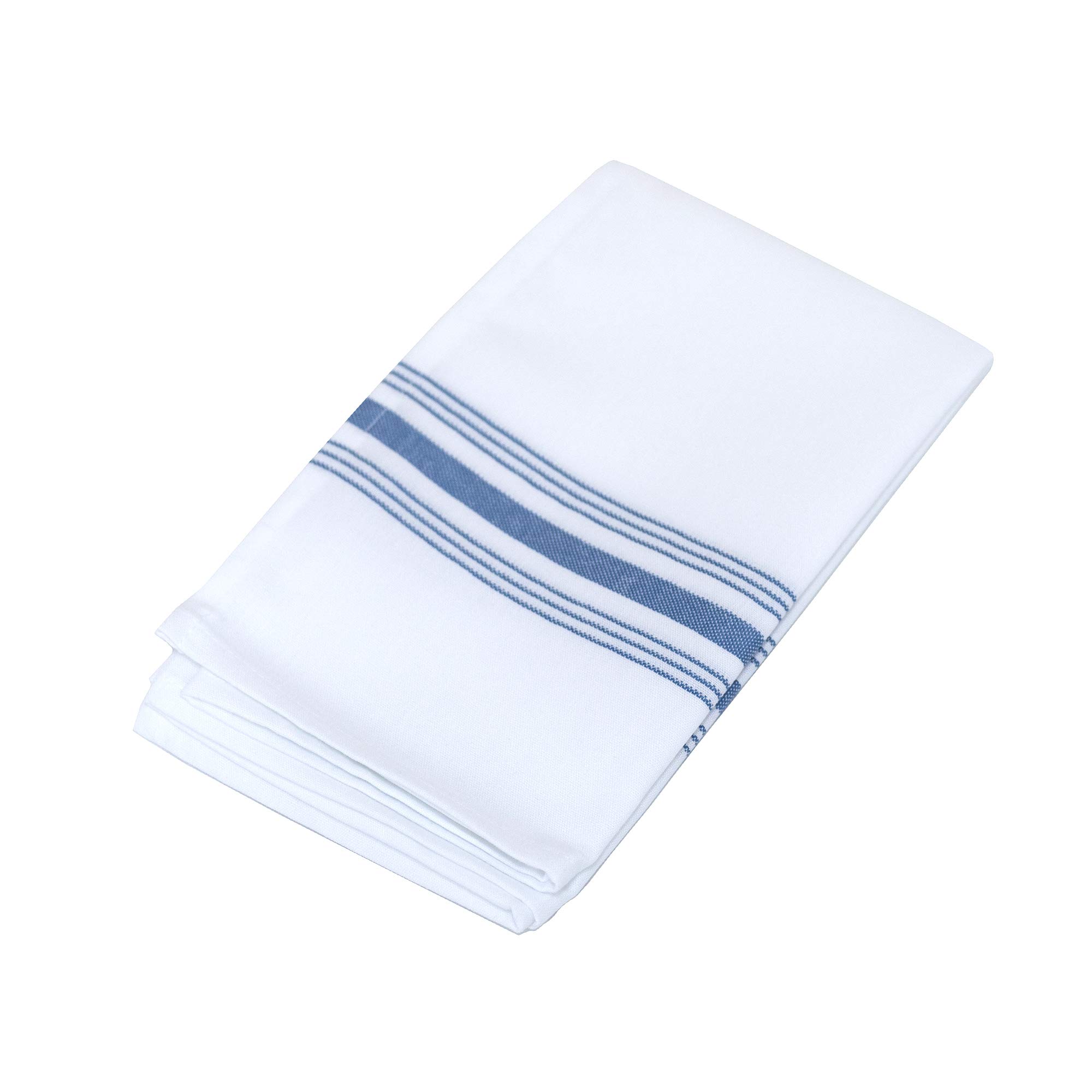 Milliken Signature Stripe Bistro Napkins - Assorted Colors - Set of 12 (Belize Blue)